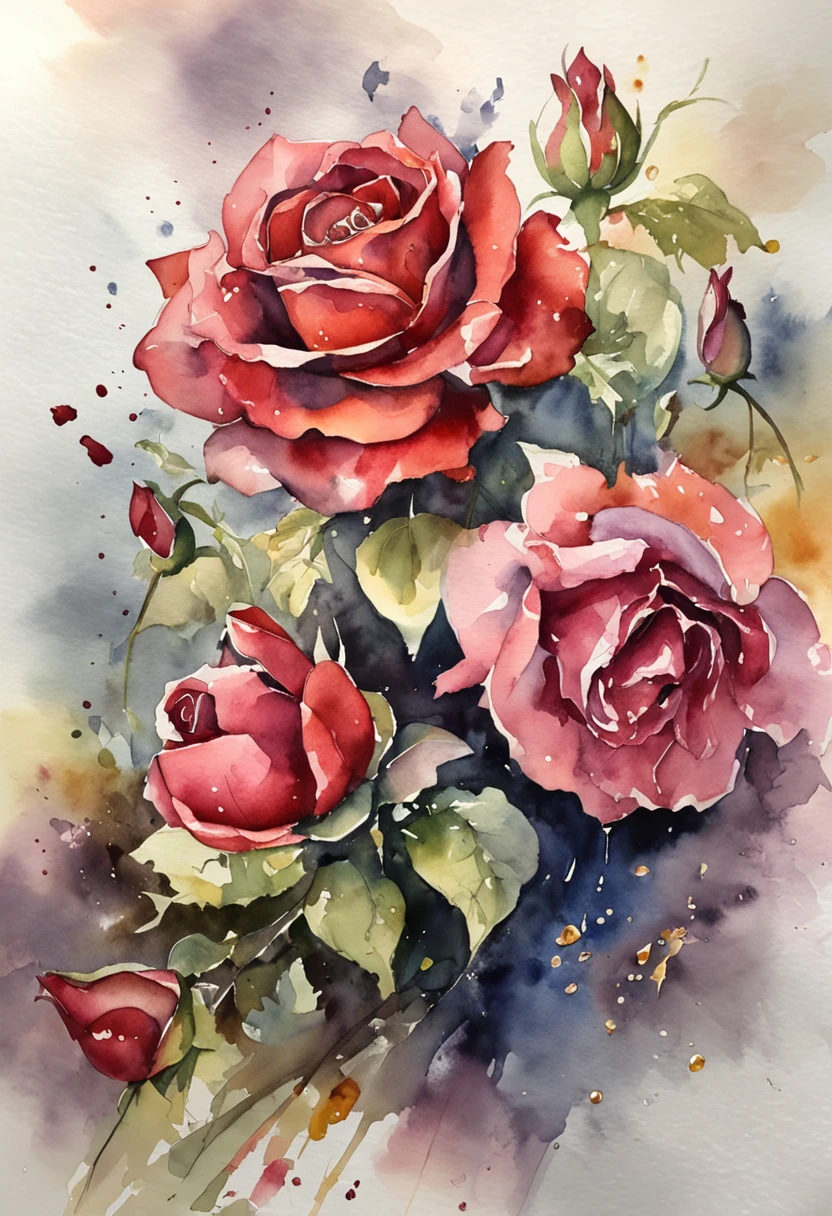 Dark queen, in black suit dress, dark roses, luxurious