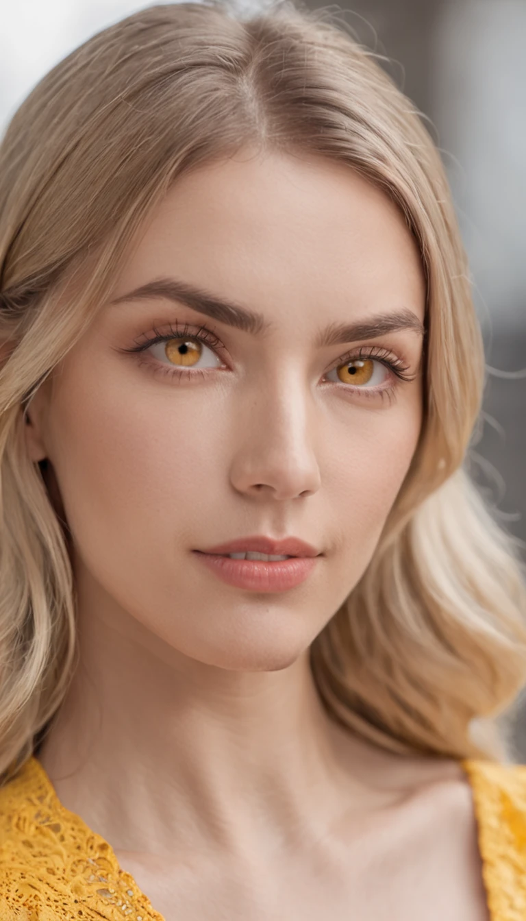 (masterpiece, high resolution, photo-realistic:1.4), (southern Italian young woman:1.3), (intense yellow eyes radiating brilliance:1.3), (modern and stylish blonde hair:1.2), (thick and well-groomed black eyebrows:1.2), (perfectly sculpted slender nose:1.2), (plump and alluring lips:1.2), (flawless and sun-kissed complexion:1.3), (comfortable and chic red outfit:1.2), (complementing her beautiful earrings:1.1), (waiting at the airport for her flight:1.2), (standing gracefully with anticipation:1.2), (eye-level angle to capture her essence:1.2), (Canon EOS R6 mirrorless camera:1.2), (paired with a Canon RF 50mm f/1.2L USM lens:1.2), (exquisitely capturing her features:1.2), (bringing out her natural beauty:1.2), (celebrating the allure of Mediterranean allure:1.1).