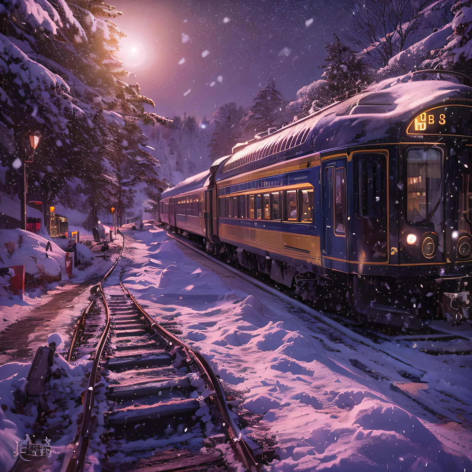 32k,（tmasterpiece，k hd，hyper HD，16k）short detailed hair，Vintage train sleeper area，Snow Circle Witch ，Two Golden Dragon Protectors （realisticlying：1.4），Python robe，Purple apron，Snowflakes fluttering，The background is pure， A high resolution， the detail， RAW photogr， Sharp Re， Nikon D850 Film Stock Photo by Jefferies Lee 4 Kodak Portra 400 Camera F1.6 shots, Rich colors, ultra-realistic vivid textures, Dramatic lighting, Unreal Engine Art Station Trend, cinestir 800，