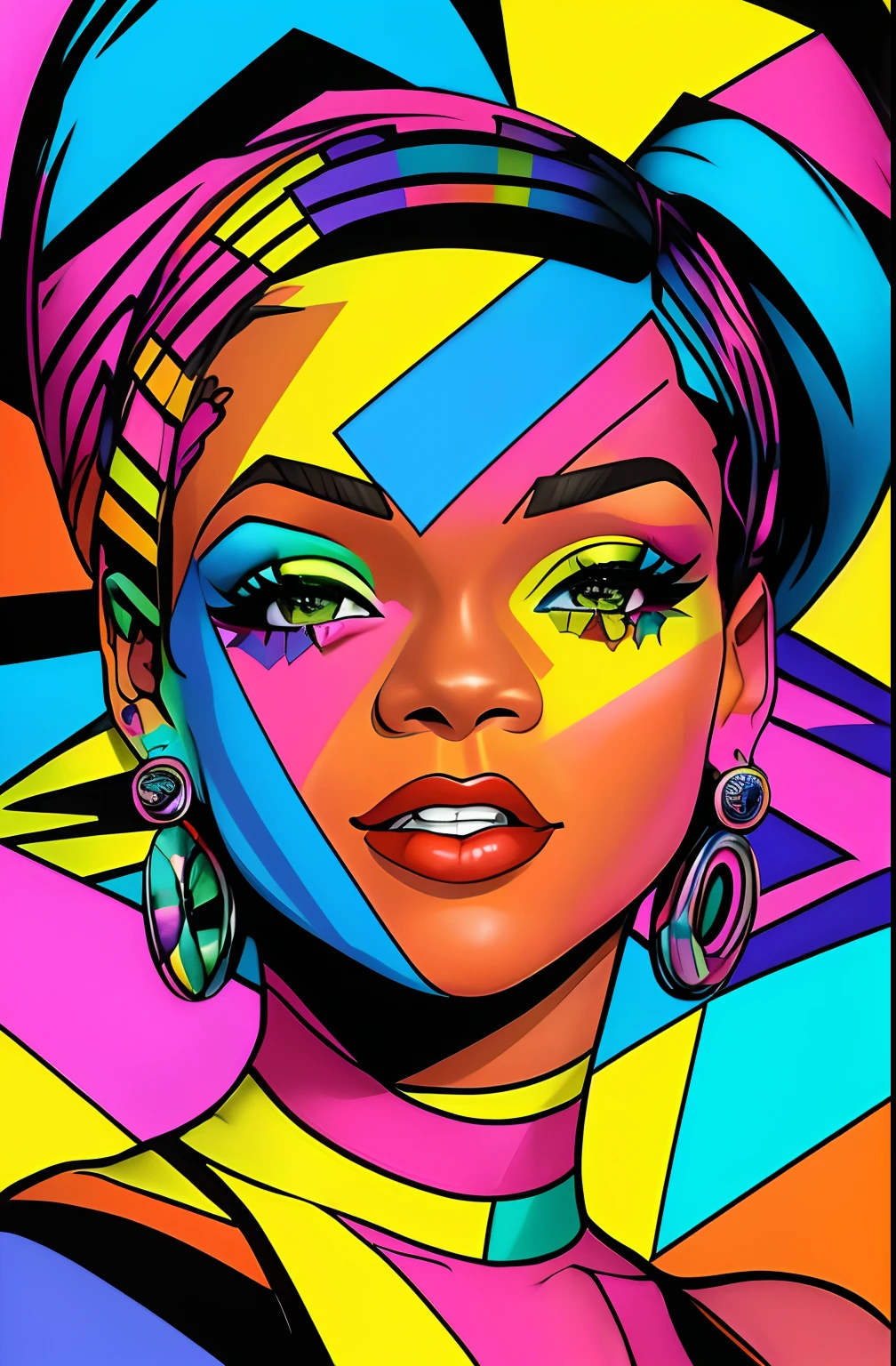 (Rihanna  SMILE EDUARDO Kobra ,Romero Brito,The Filling Twins ,multidimensional geometric wall PORTRAIT, arte, Chibi,
Yang08k, lindo, Colouring,
Primary works, qualidade superior, melhor qualidade, Arte Oficial, Beautiful and Aesthetic, 512 k