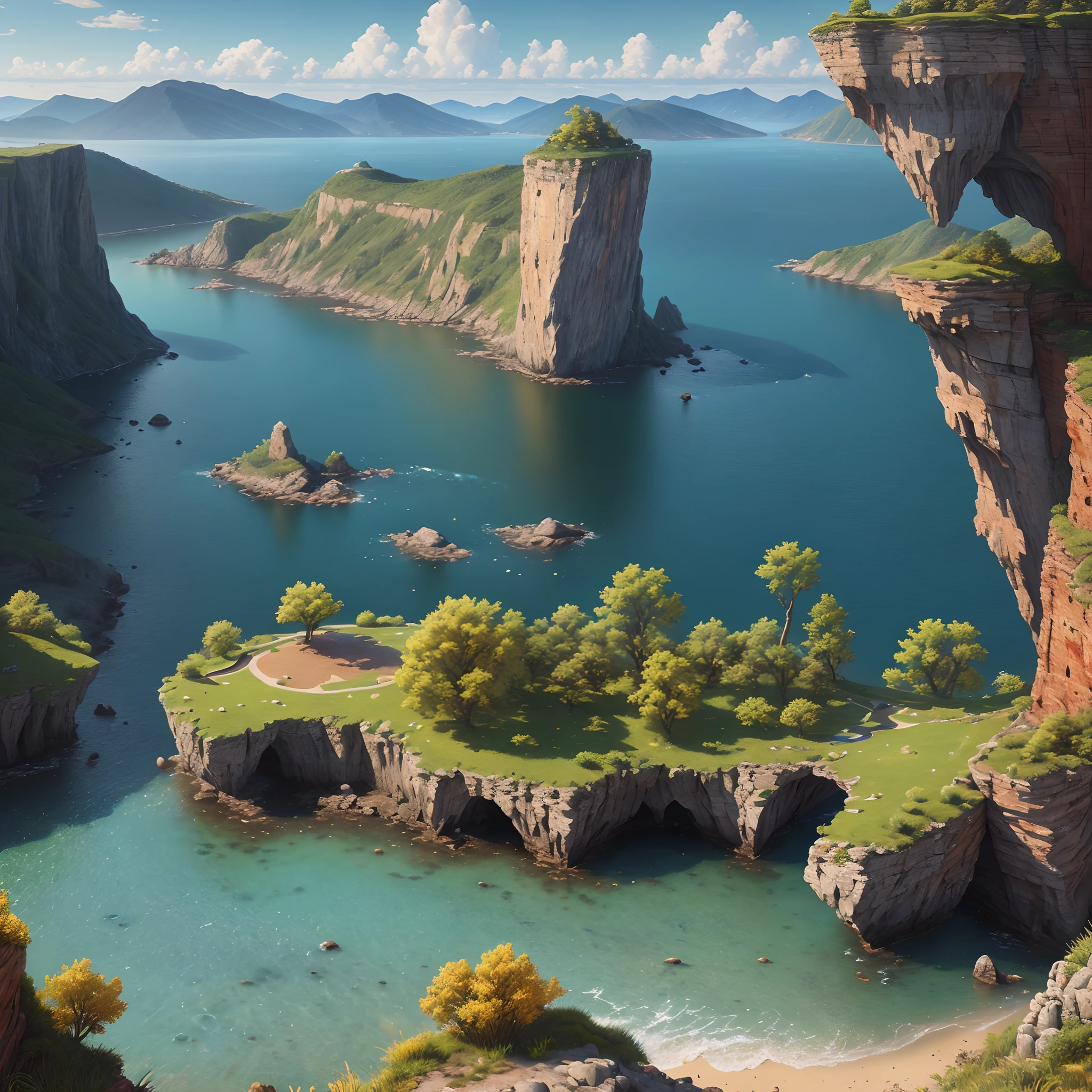 landscape, water, (extremely detailed CG unity 8k wallpaper), most beautiful artwork in the world, professional majestic oil painting, intricate, High Detail, Sharp focus, dramatic, photorealistic painting art