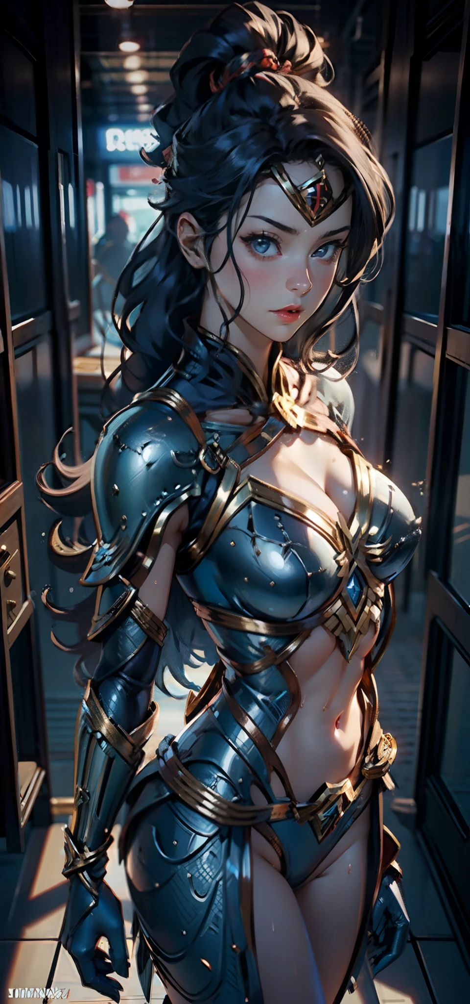 1female，Bigchest，wonder women，Raised sexy，The kinky is exposed，Erotic bikini，Armour