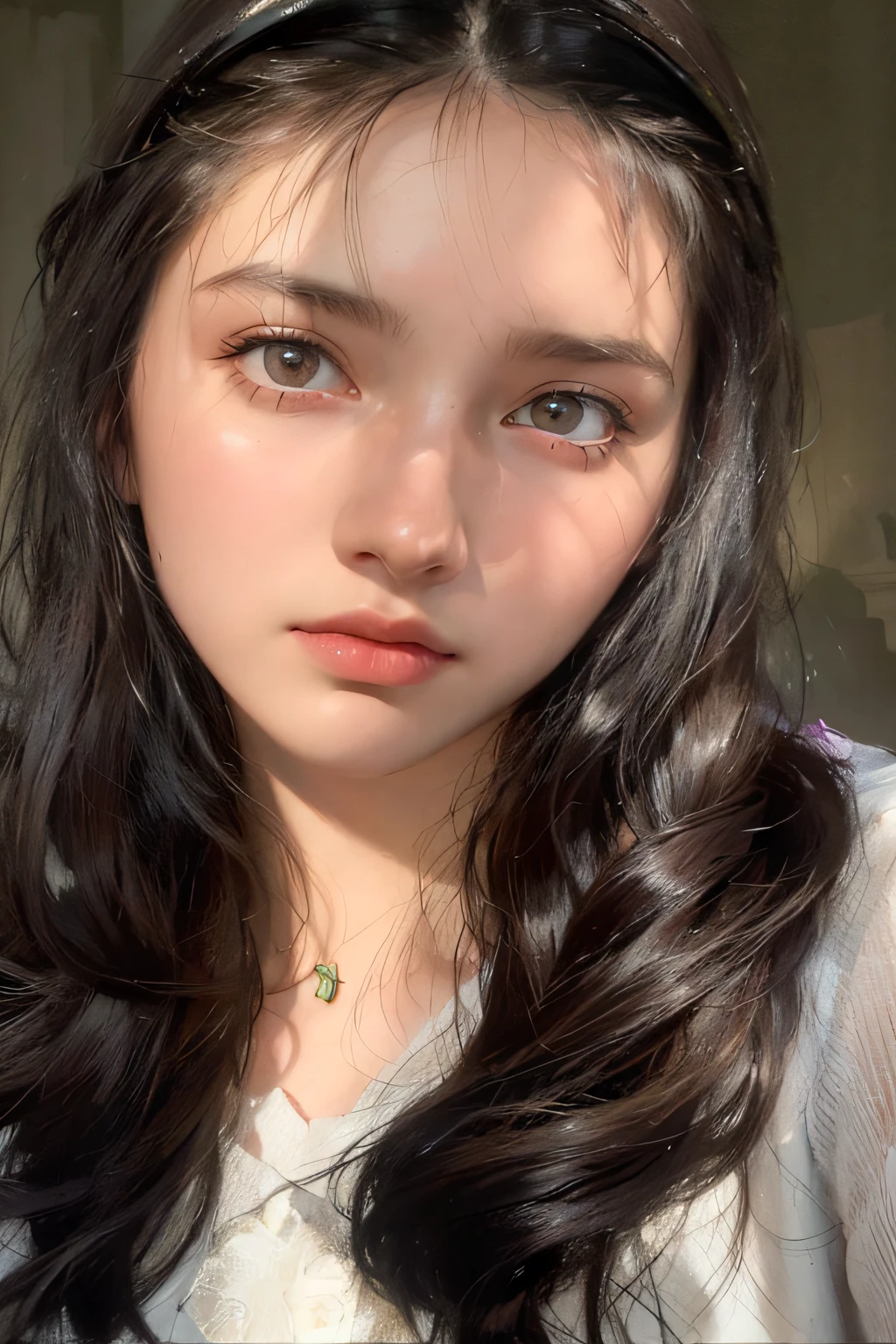 Hyperrealist portrait of female by david hockney and alphonse mucha,fantasy art, photo realistic, dynamic lighting, artstation, poster, volumetric lighting, very detailed faces, 4 k, award winning,, 1girl, in the dark, deep shadow, low key,cowboy shot,(official clothing:1.4) ,long hair,white hair,