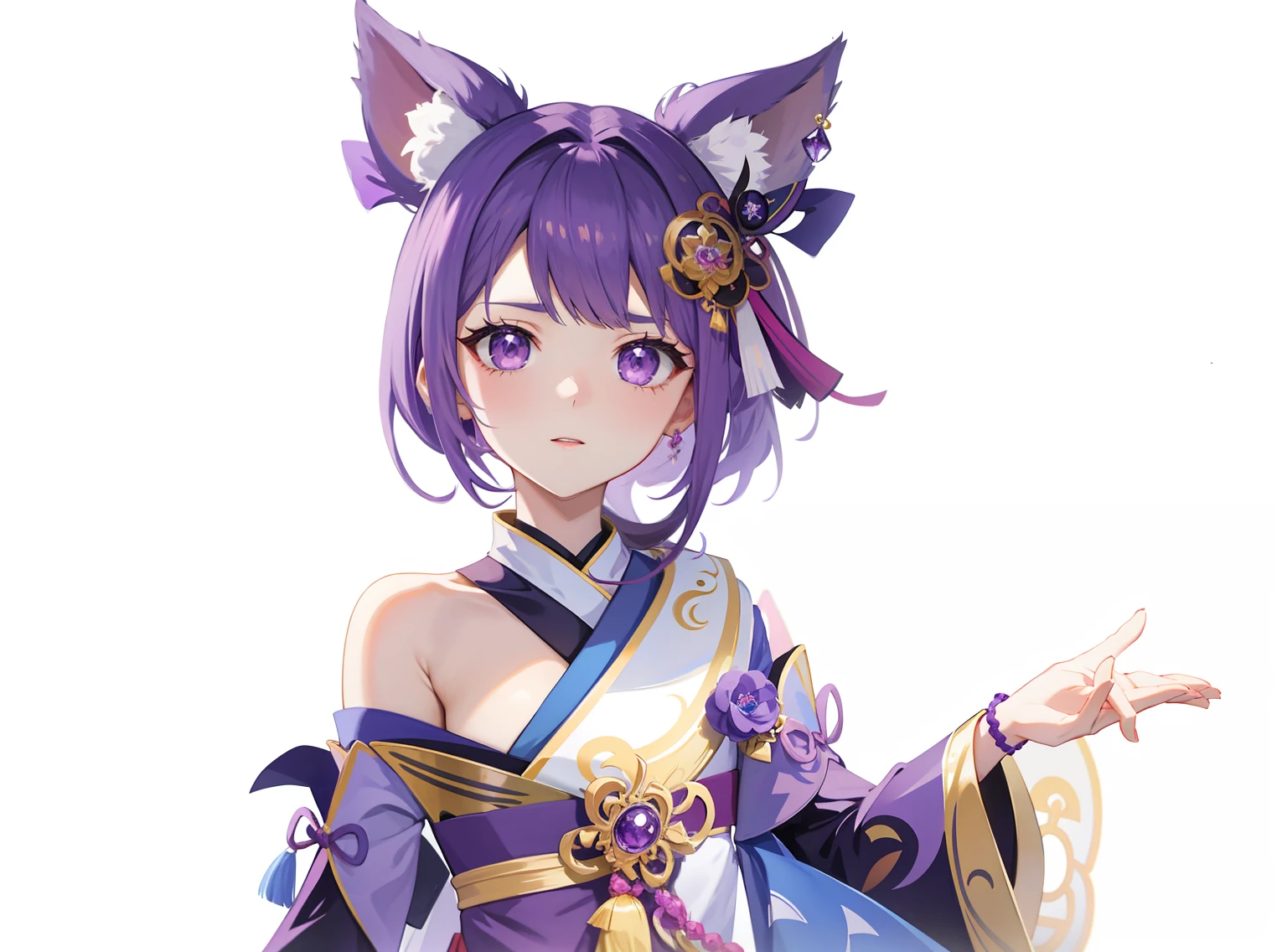 Anime girl in purple dress with purple ears and purple dress, Genshin, zhongli from genshin impact, Guviz, Ayaka Genshin impact, Keqing from Genshin Impact, Guviz-style artwork, Genshin impact's character, ayaka game genshin impact, Guweiz in Pixiv ArtStation