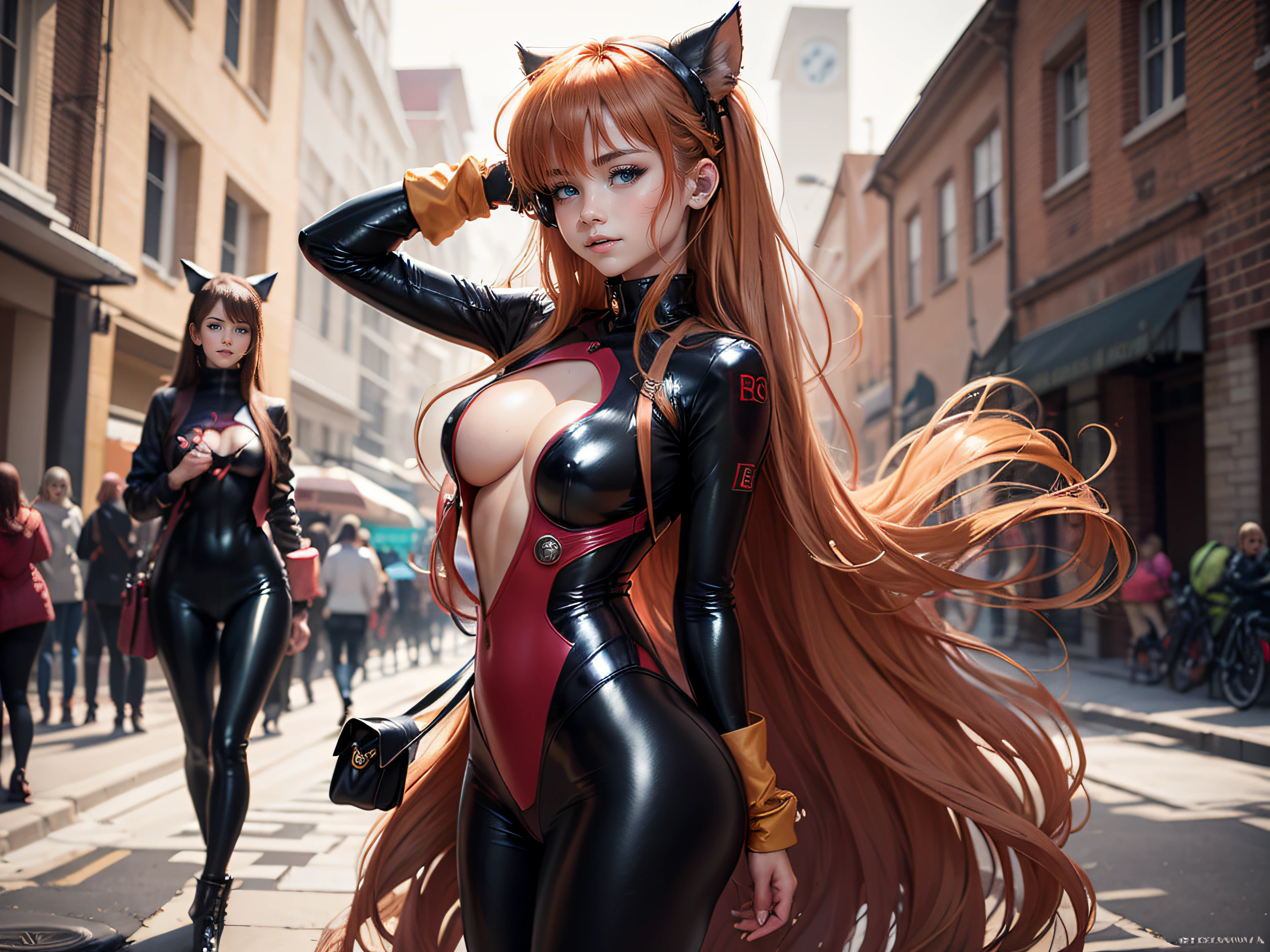 ((Asuka Langley Shikinami)), ((ojos cian)), (Foto RAW, La mejor caliDaD, Obra maestra:1.2), (realista, fotorrealista:1.4),(Obra maestra:1.4),(La mejor caliDaD:1.4),1girl, solamente, :D, ((View of that back)), ((culo hermoso)), ((culo perfecto)), vista del culo, Animal ear headphones, Orejas De animales, brazos ARRIBA, flequillo, sonrojarse, bodysuit, senos, Pose De conejito, Escritura De ropa, Ombligo cubierto, Disparo De vaquero, chaqueta recortaDa, Orejas De animales falsas, Guantes, al aire libre,Morning,nieve, Ingesta De cabello, auriculares, Traje imposible, Ropa imposible, chaqueta, senos granDes, latex, Latex swim, Cabello largo, mangas largas, MiranDo al espectaDor, senos granDes, Guantes multicolores, boca abierta, Traje rosa, ojos rosaDos, ojos rojos, chaqueta roja, Ropa brillante, encogerse De hombros \(ropa\), bloqueos laterales, Piel apretaDa, They are smiling, Brecha entre el muslo, Muslos, colas gemelas, Pelo muy largo, Guantes blancos, cana,Alice \(cabeceo\),(piel brillante),realista,