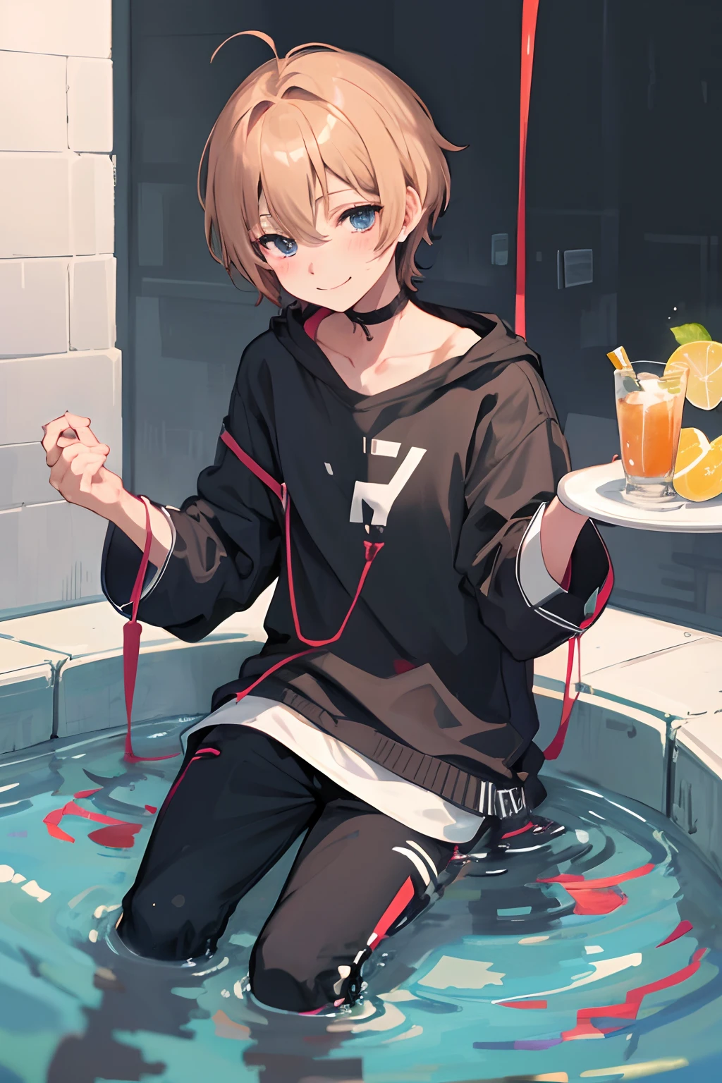 masuter piece,hiquality,1boy,refreshing,unclear,youth,A slight smil