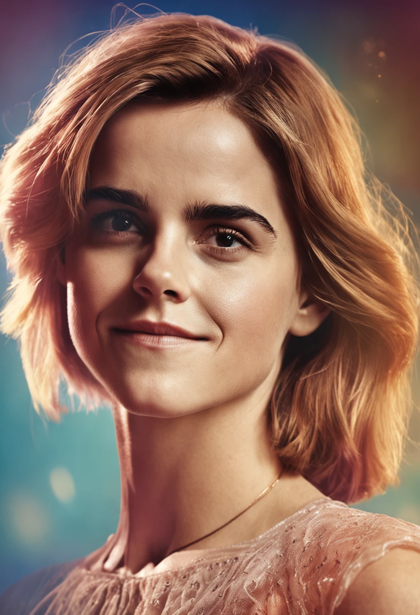 portrait of emma watson, close up