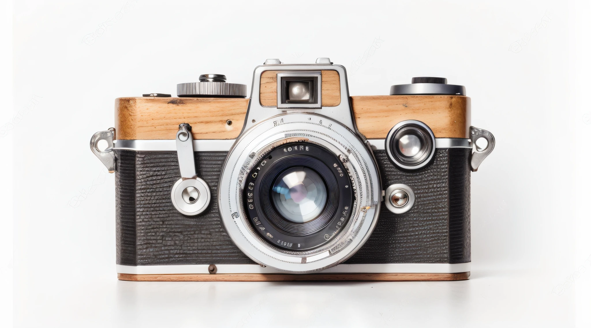Close-up of camera with wooden box on white surface, Vintage camera, old camera, film camera, Old photo camera, Photos of old open cameras, Vintage photography, 35mm film camera, 35mm —W 1920 —H 1080, 3 5 mm camera, 35mm camera ，plethora of colors，colorful