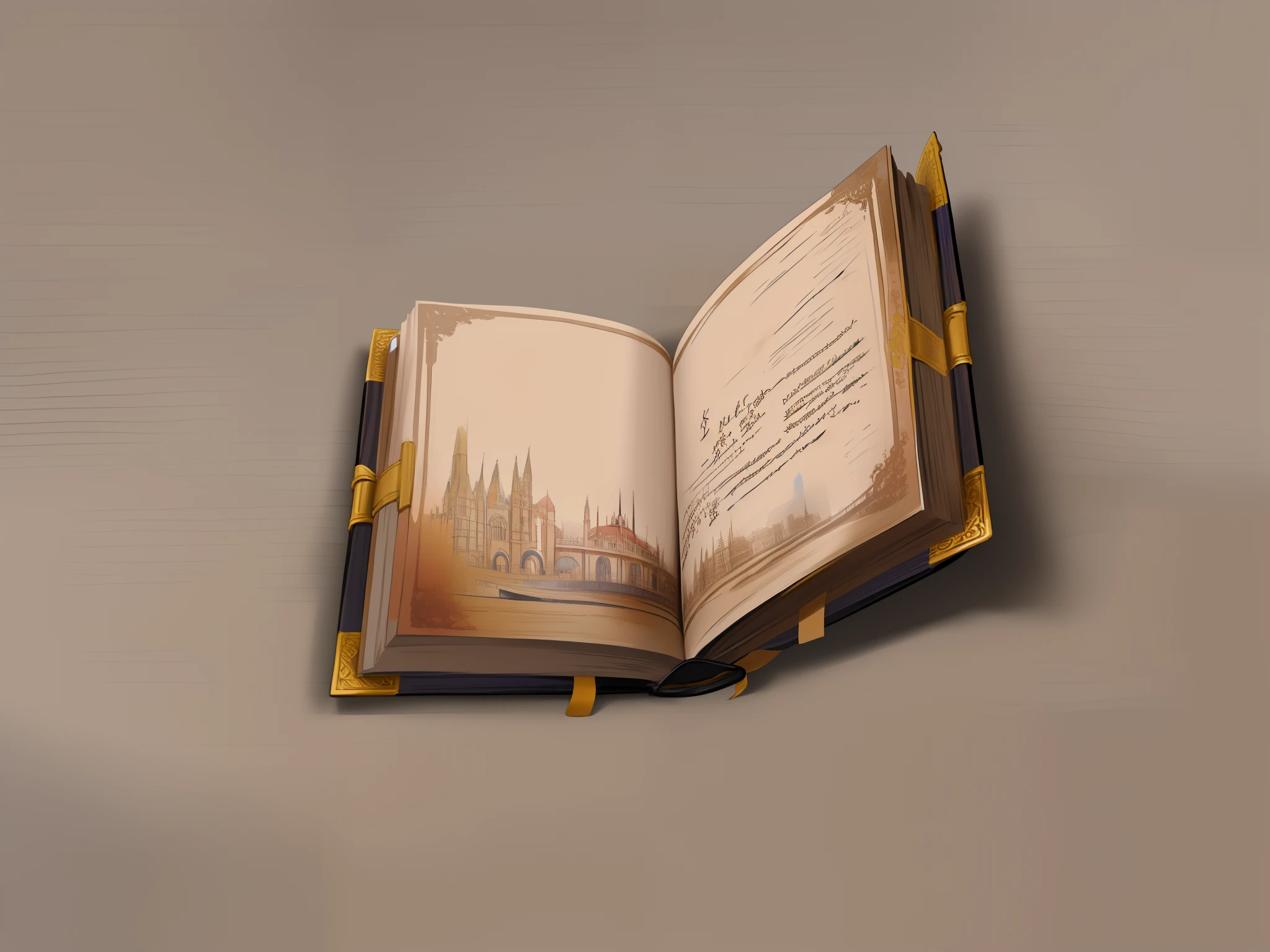 there is a book that is open on a table,