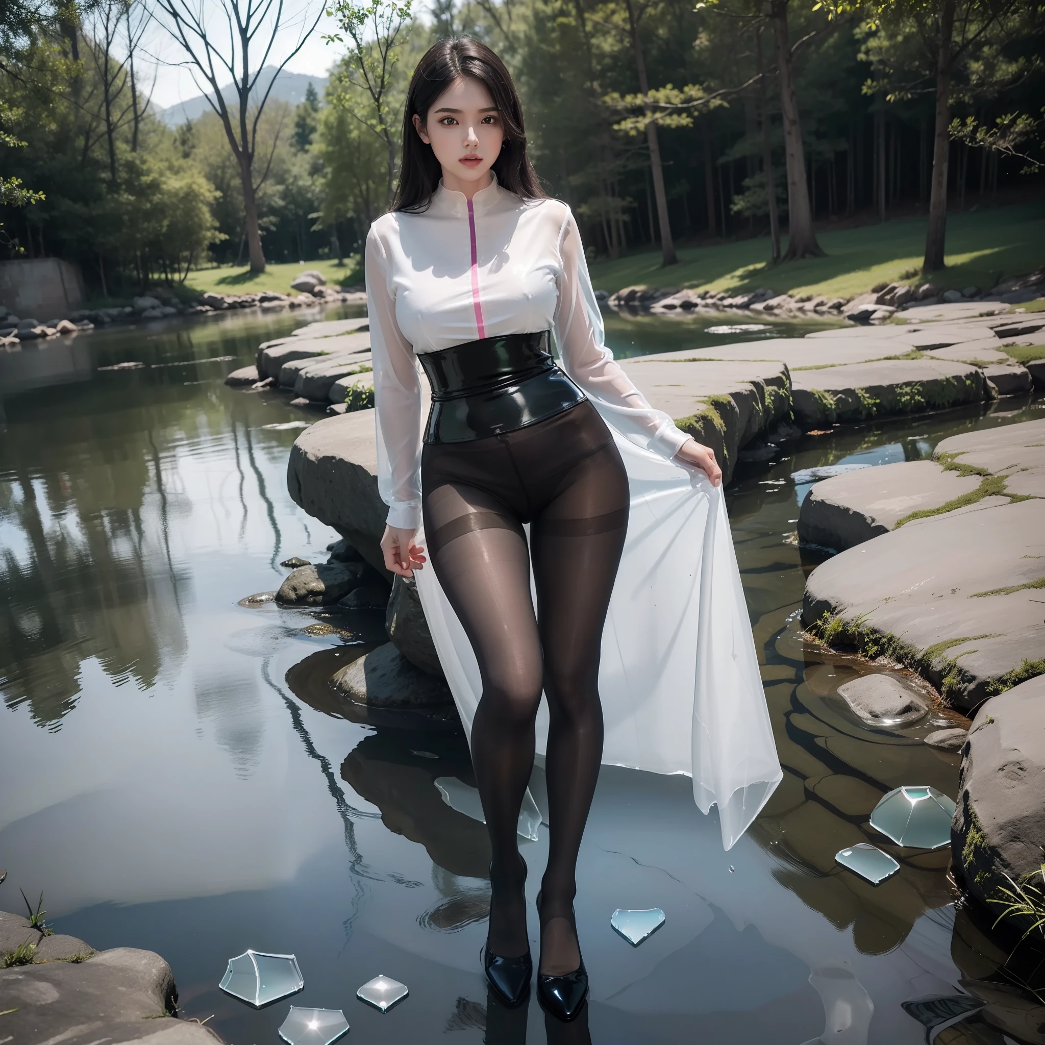 (masterpiece:1.1, best quality:1.1, 16k hdr, high resolution),dark background, dark night, (1 girl, alone), ((super beautiful korean girl)), ((short wavy hair, bob cut, earring), ((Han bok,hanbok, exposed legs)), giant 분열, giant 가슴, giant , busty, Huge, perky breasts,((flashing and nipples, sitting on a park bench chair with legs apart,Open your legs wide and completely, Showing shaved armpits., hand up, park chair at night,dark night 공원 벤치에서)), (Perfect slim body:1.1), very detailed face, detailed eyes, realistic skin texture, whole body레즈비언, whole body, whole body사진, Filmed from below,Spread your legs and show your pussy, hairy pussy, Pussy hair,semen, After sex, 보지에서 semen이 흘러나와, gaping vagina,inverted vagina, vaginal protrusion, butterfly pussy, horny pussy, Floppy, Pussy that ejaculates love juice. completely wet pussy, wet body,High-gloss skin,big bust, 보지에서 떨어지는 semen의 디테일