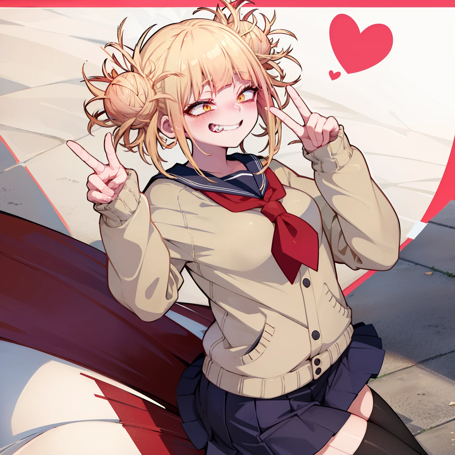 Himiko Toga.Cute.Devil Cosplay、Guess Face Smile、yandere、