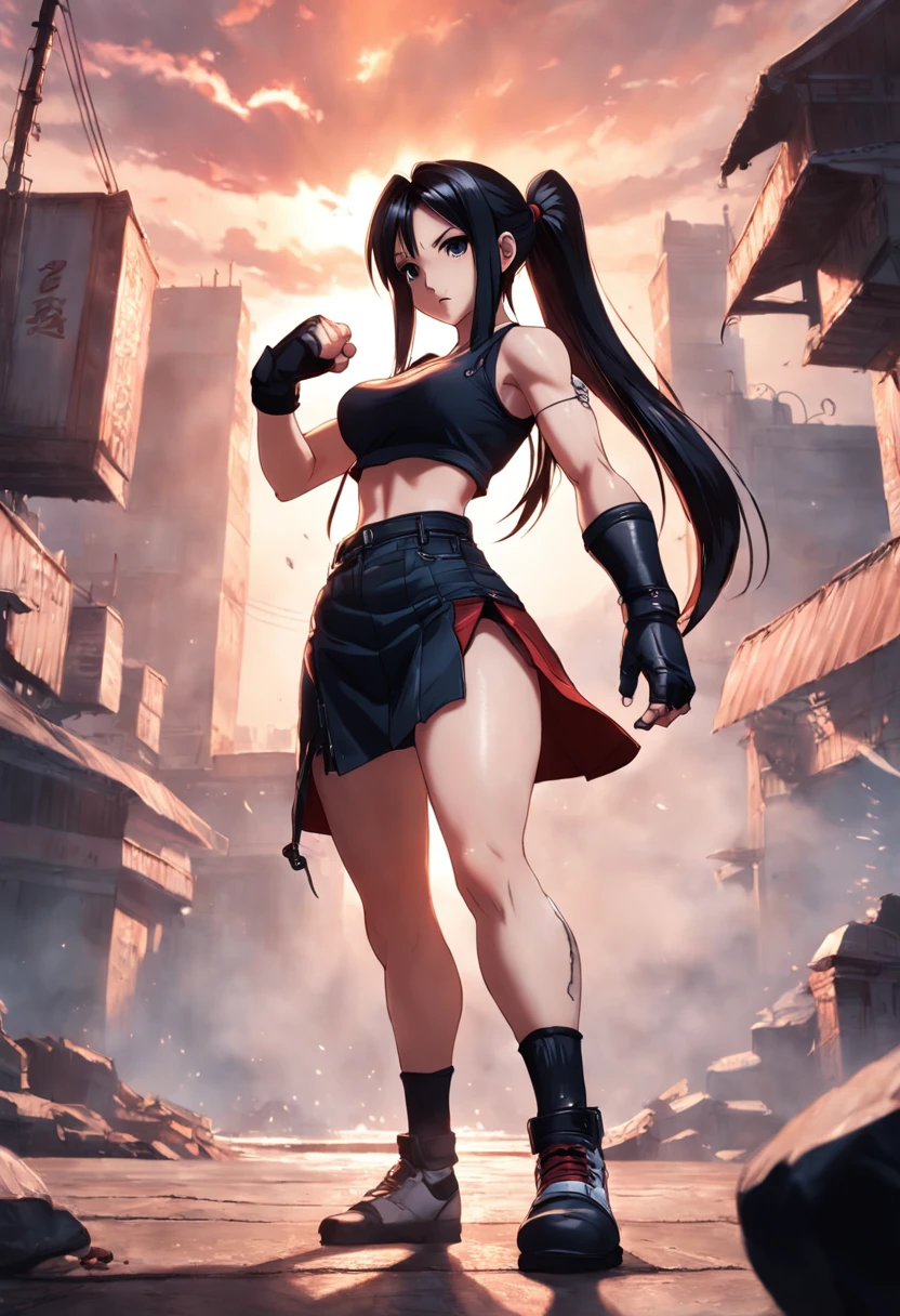 Tifa Lockheart in a fighting stance