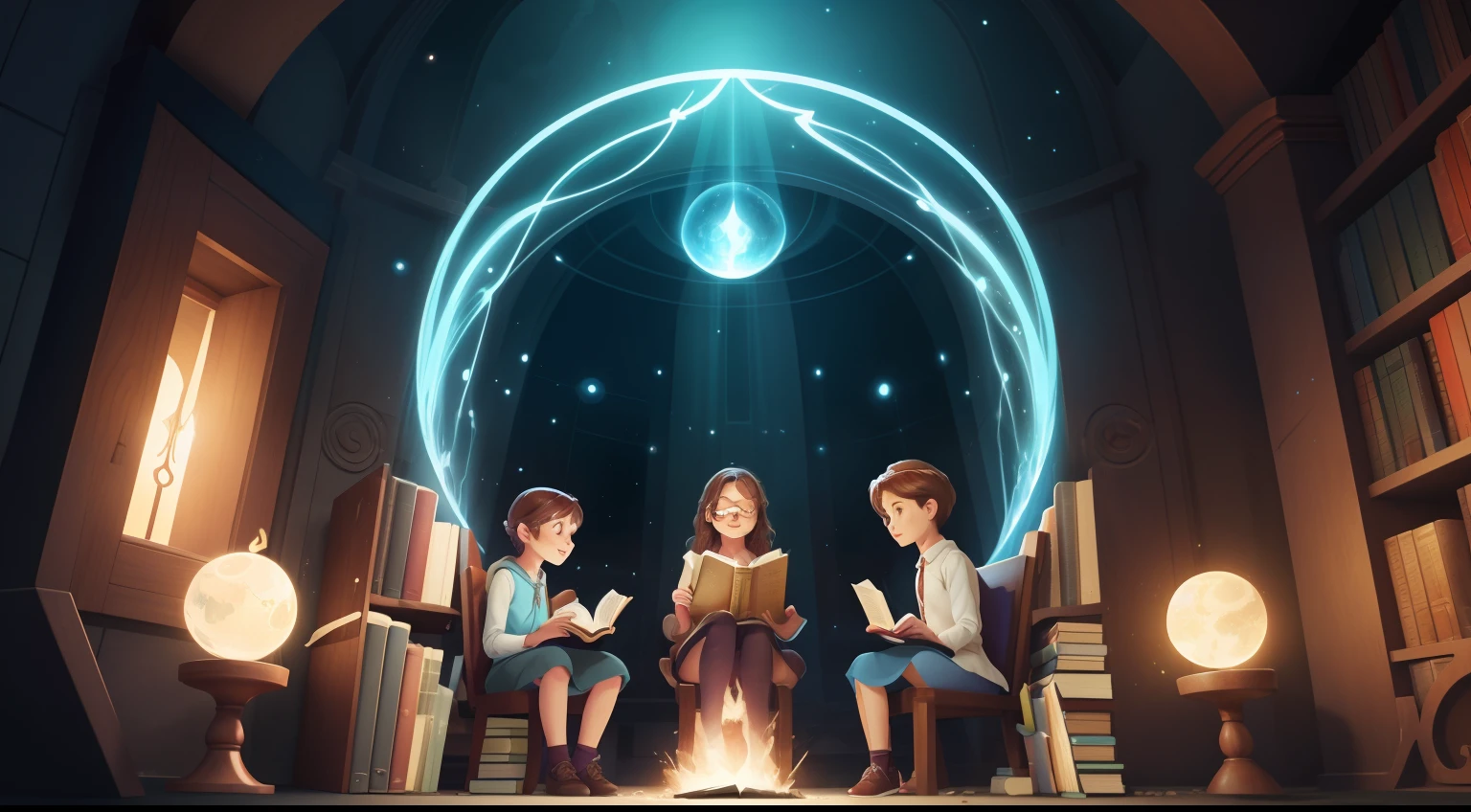 Secret Portal Book Club:
Imagine joining a book club that unlocks secret portals to worlds inside the stories.