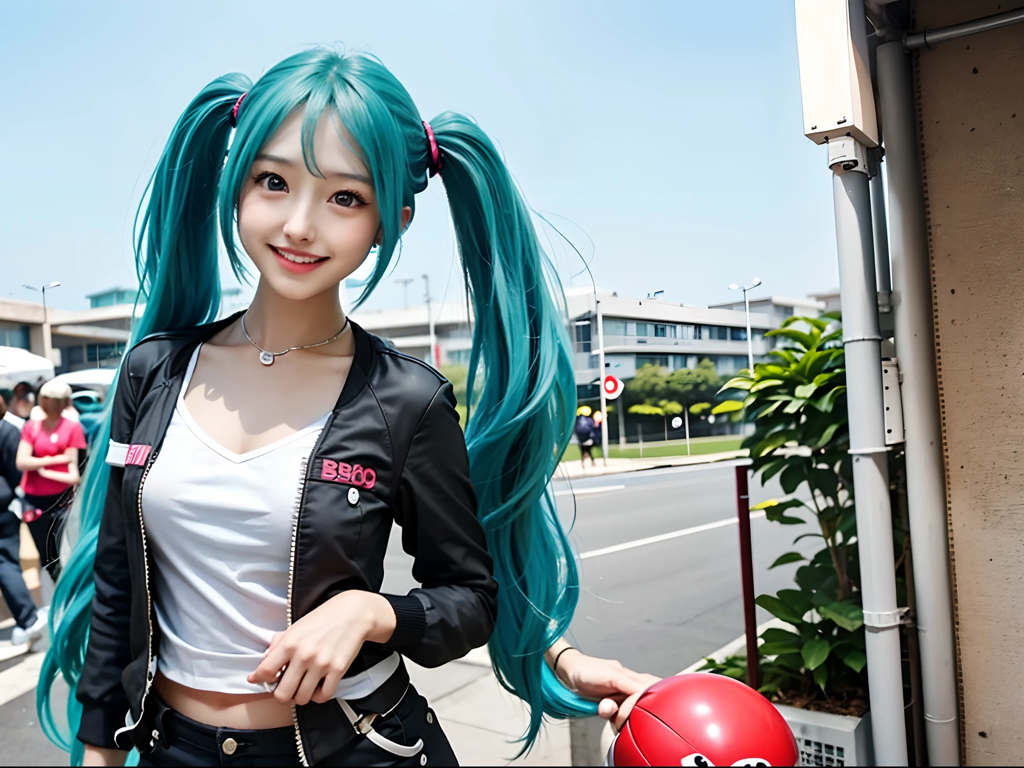 Beautiful breasts、drunken eyes、miku hatsune、plein air