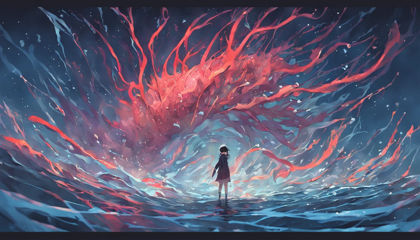 abyssal,Colorful ocean currents