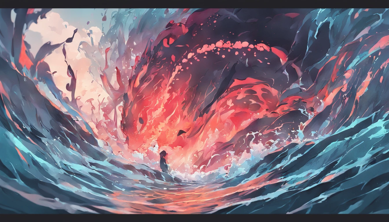 abyssal,Colorful ocean currents
