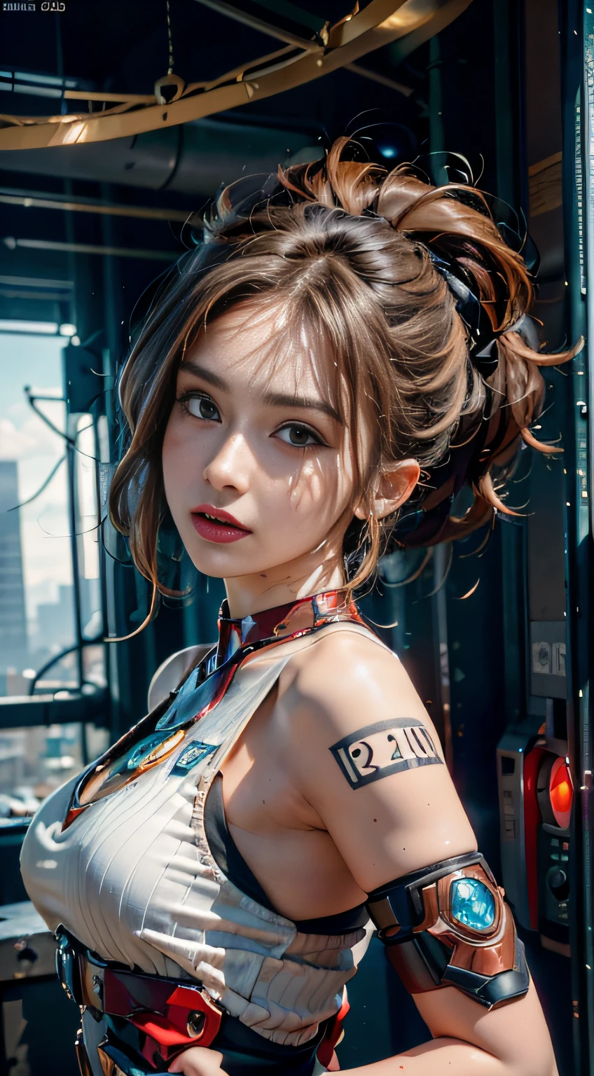 (1girl:1.3), solo,__body-parts__, official art, unity 8k wallpaper, ultra detailed, beautiful and aesthetic, beautiful, masterpiece, best quality, RAW, masterpiece, super fine photo,, best quality, super high Resolution, photorealistic, sunlight, full body portrait, stunningly beautiful,, dynamic pose, delicate face, vibrant eyes, (side view), she is wearing a futuristic Iron Man mech, red and gold, Highly detailed abandoned warehouse background, detailed face, detailed complex busy background, messy, gorgeous, milky, high detailed skin, realistic skin details, visible pores, sharp focus, volumetric fog, 8k uhd, dslr camera, High quality, film grain, fair skin, photorealism, lomography, sprawling metropolis in a futuristic dystopia, view from below, translucent