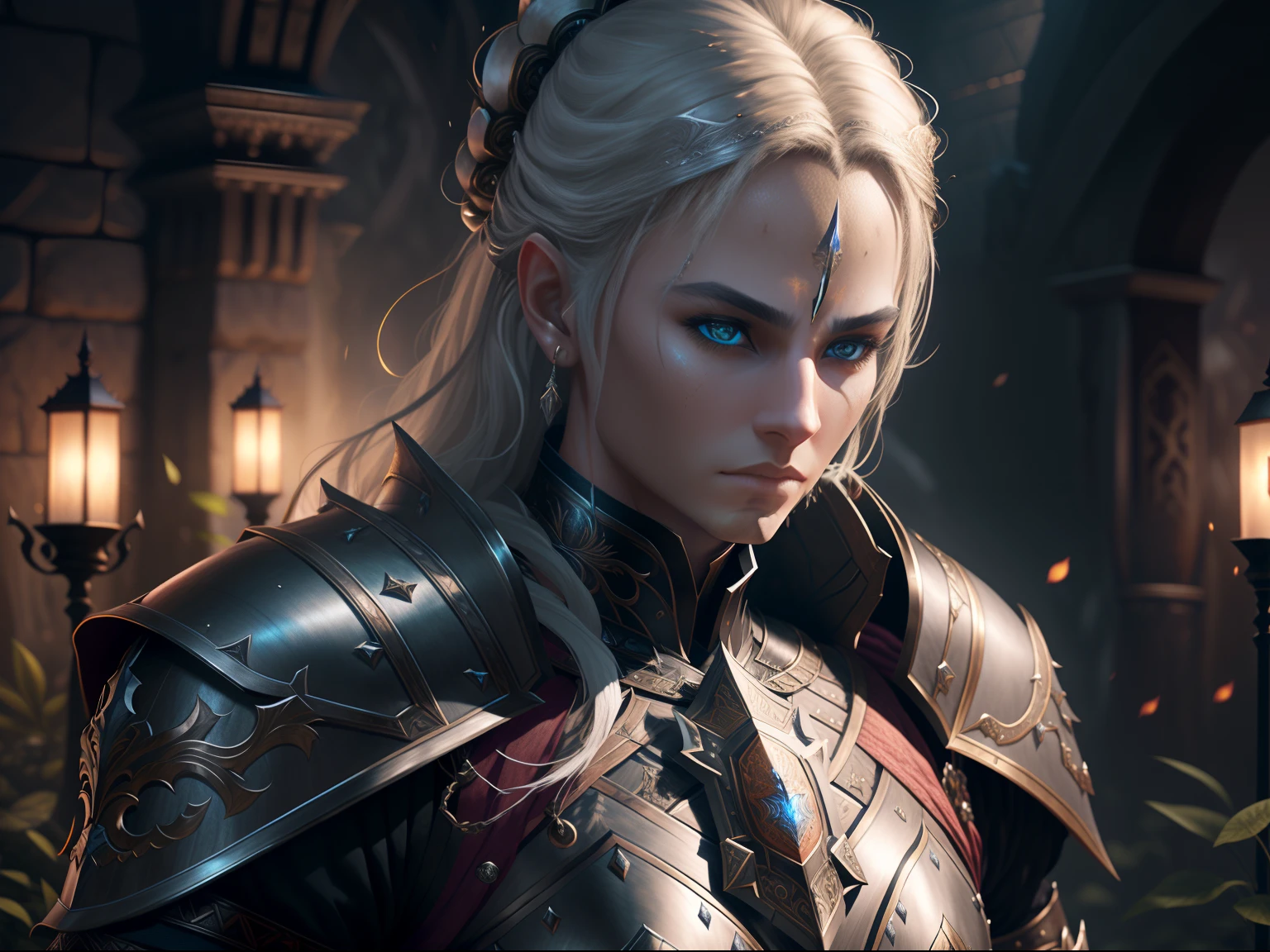 A realistic warrior in armor, corps entier, Dark Soul, Ring of Elden, magical atmosphere, 8k resolution, hyperdetailed, volumeric lighting, intricate high detail, composition parfaite, beau, hyperrealism, fantaisie,