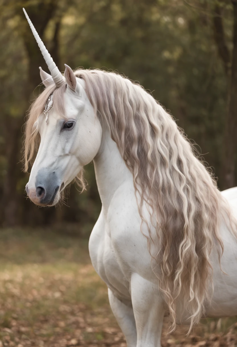 Chinese unicorn，centaur horse，long hair fluttering，Colored crystal corner