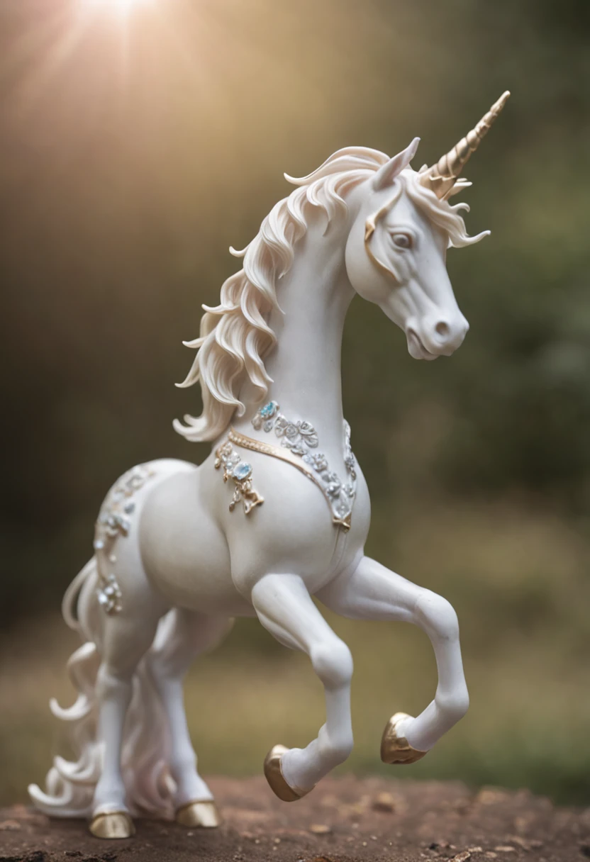 Chinese unicorn,centaur horse,long hair fluttering,Colored crystal corner