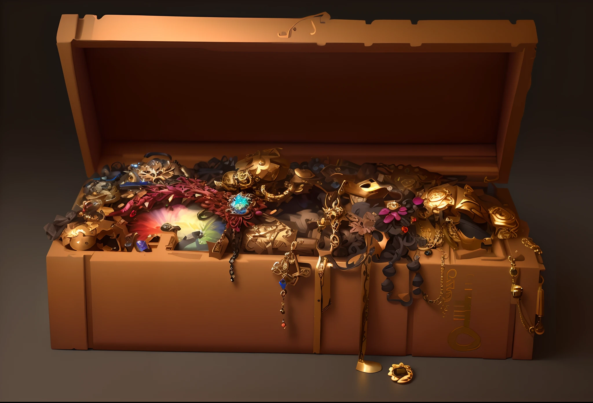 tmasterpiece,best qualtiy,illustration,complexdetails,A box of jewelry。