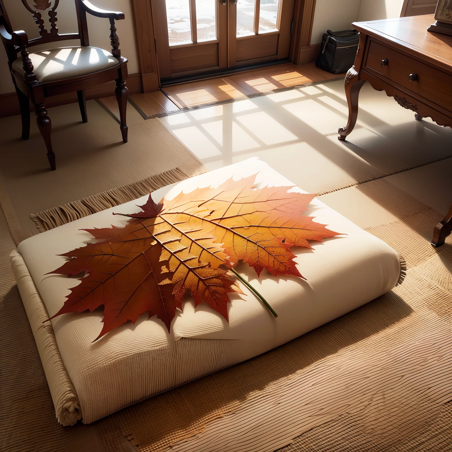 Carpet made of maple leaves、Quebec, Canada --auto