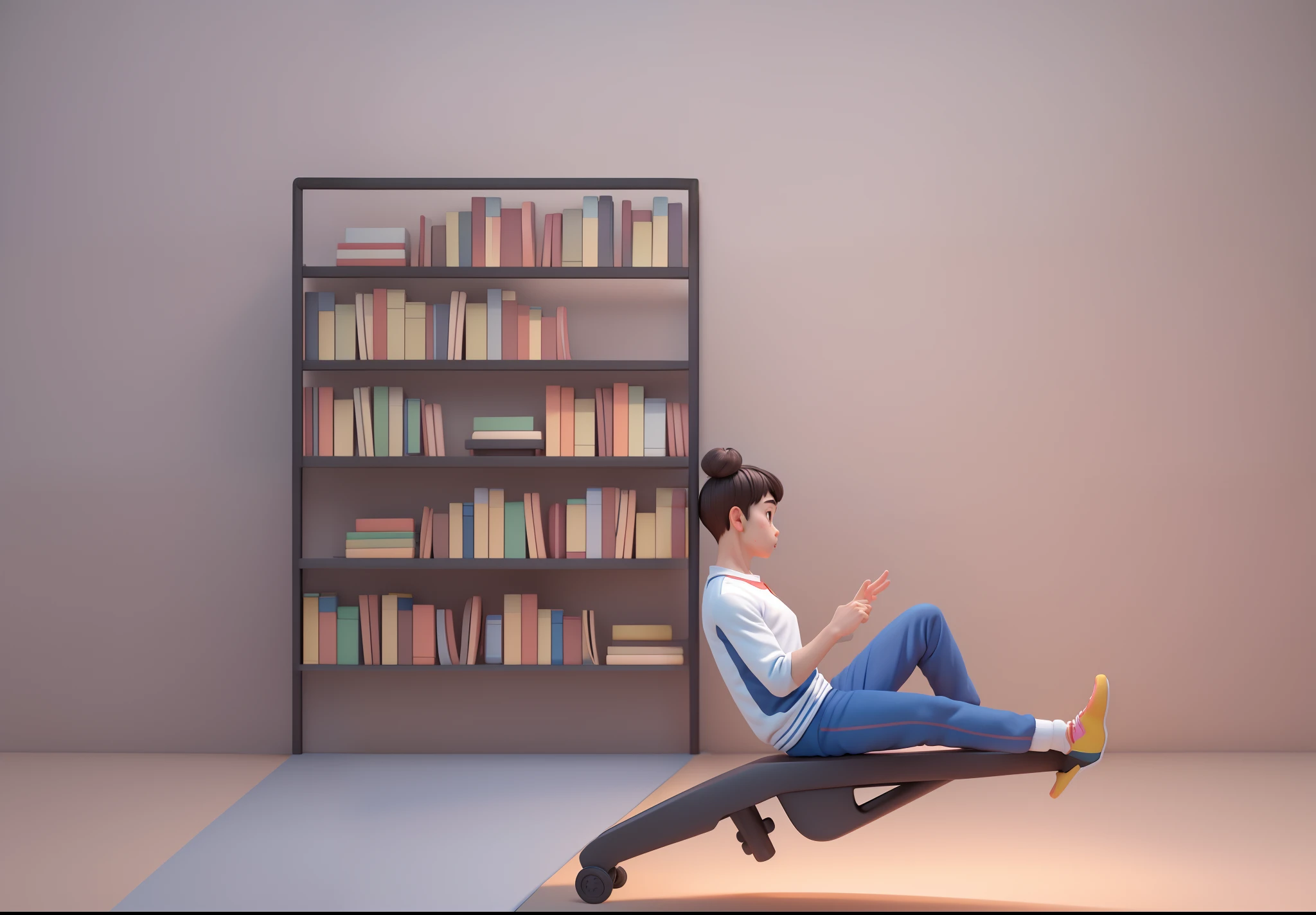 (Pixar 1.23 style) 1 boy ((upper body front, bust shot)), solo, cute ???, brunette, pretty tracksuit, boy, korean child, playground, ((masterpiece, highest quality)), (composite lighting)