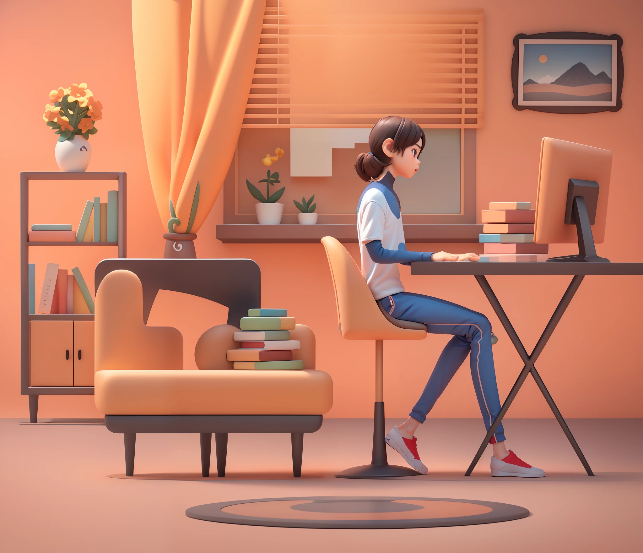 (Pixar 1.23 style) 1 boy ((upper body front, bust shot)), solo, cute kid, brunette, pretty tracksuit, boy, korean child, playground, ((masterpiece, highest quality)), (composite lighting)