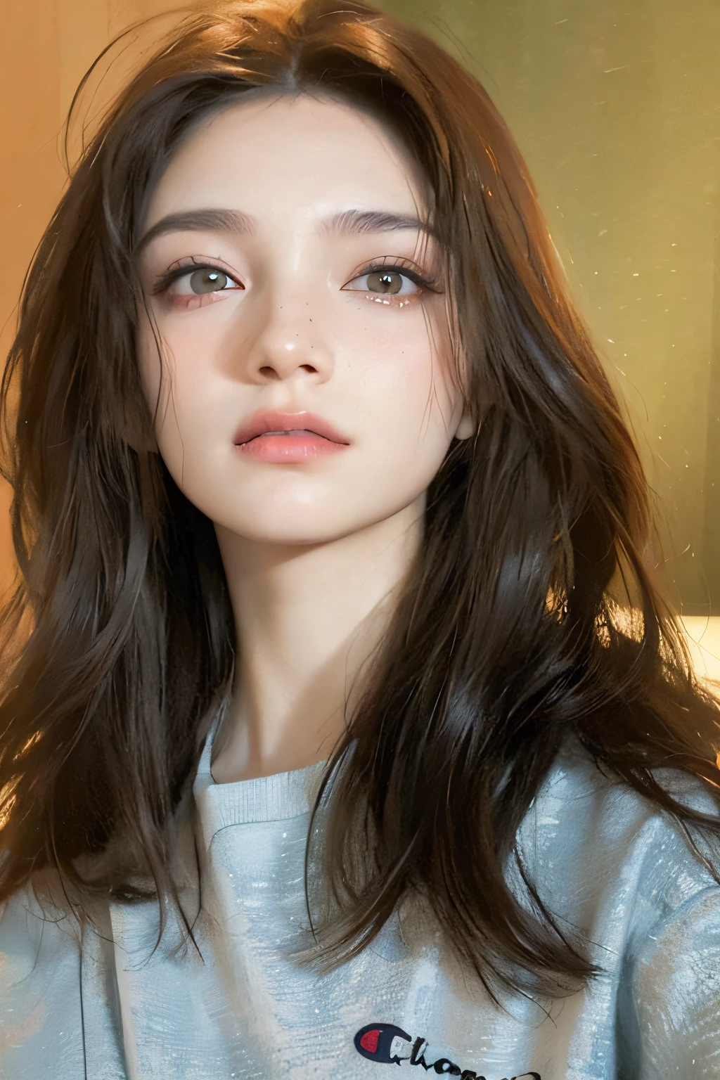 Hyperrealist portrait of female by david hockney and alphonse mucha,fantasy art, photo realistic, dynamic lighting, artstation, poster, volumetric lighting, very detailed faces, 4 k, award winning,, 1girl, in the dark, deep shadow, low key,cowboy shot,(official clothing:1.4) ,long hair,white hair,