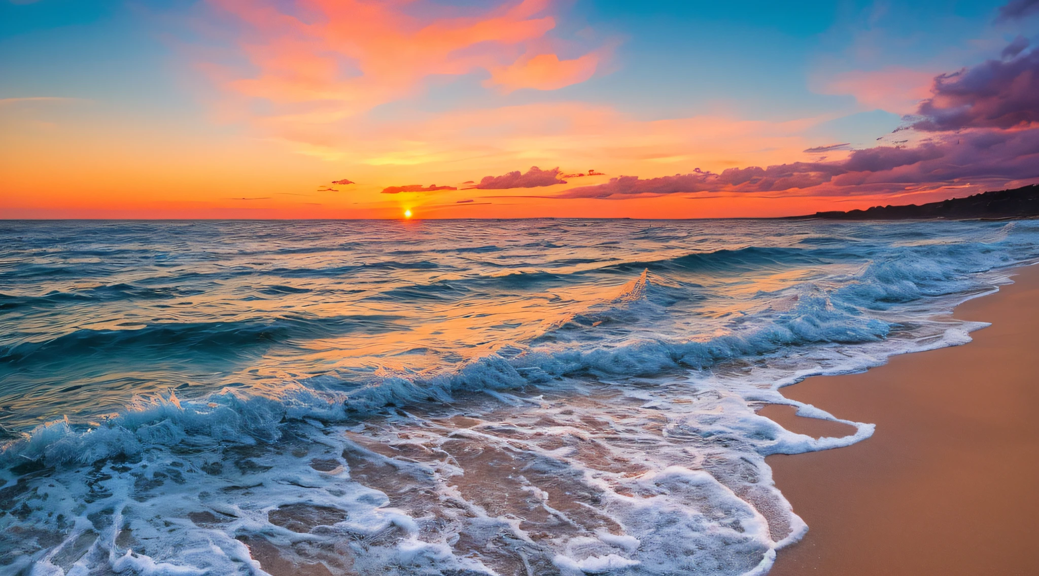 Sunset over the ocean,The waves lapping against the beach, Beautiful ocean, Colorful sunset, Beautiful sunset, beautiful sunset glow, beautiful iphone wallpaper, beautiful sunrise, amazing sunset, Amazing wallpapers, vibrant sunset, sunrise colors, Beautiful wallpaper, vibrant sunrise, breathtaking colors, Sunset glow, serene colors, Sunset colors, Colorful sunset!!, beach sunset background, very beautiful photograph of, Sunrise