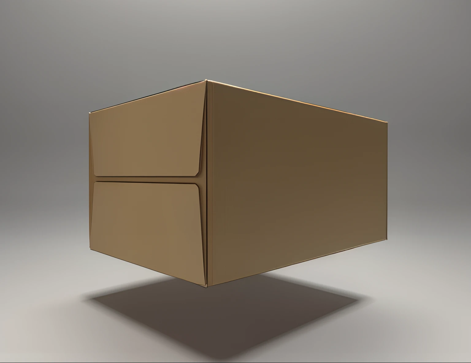 Kraft carton,【cardboard boxes】，Unit 1 carton， cube shaped, Hypercube, Rectangular faces, front - facing perspective, beveled edges, equirectangular, straight camera view, 4-Dimensional, Orthographic projection, cubes, cube