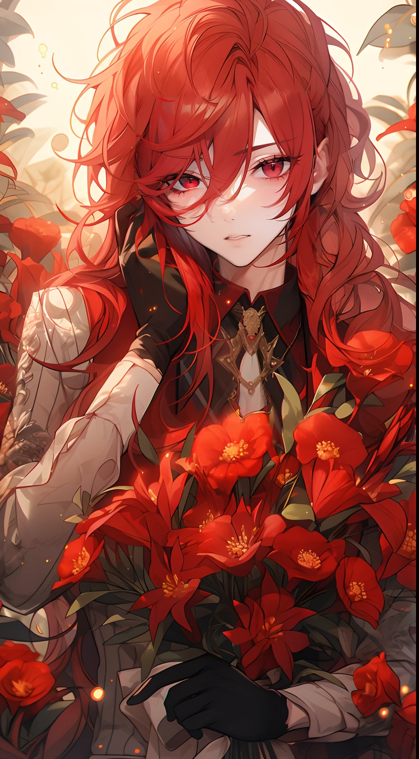 male people、twinks、Red eyes、Slender eyes、Rin々Shibi、slightly open lips