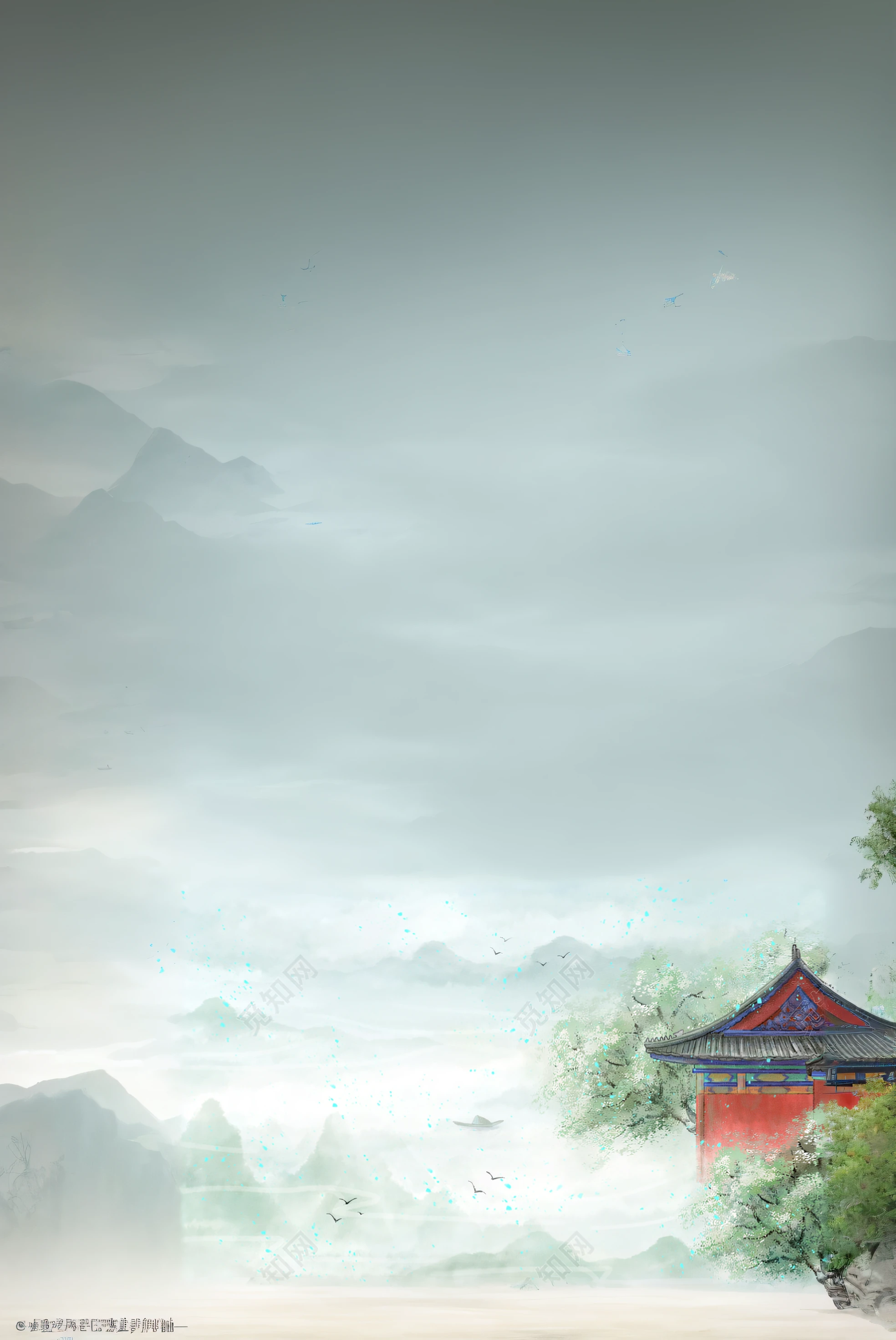 Painting a Chinese landscape painting with a pagoda and a tree, Chinese watercolor style, Detailed scenery —width 672, landscape artwork, Chinese style painting, Chinese painting style, Japanese style painting, Chinese landscape, Temple background, scenery art detailed, background depicting a temple, digital painting of a pagoda, Zen temple background, with ancient chinese aesthetic, Chinese style