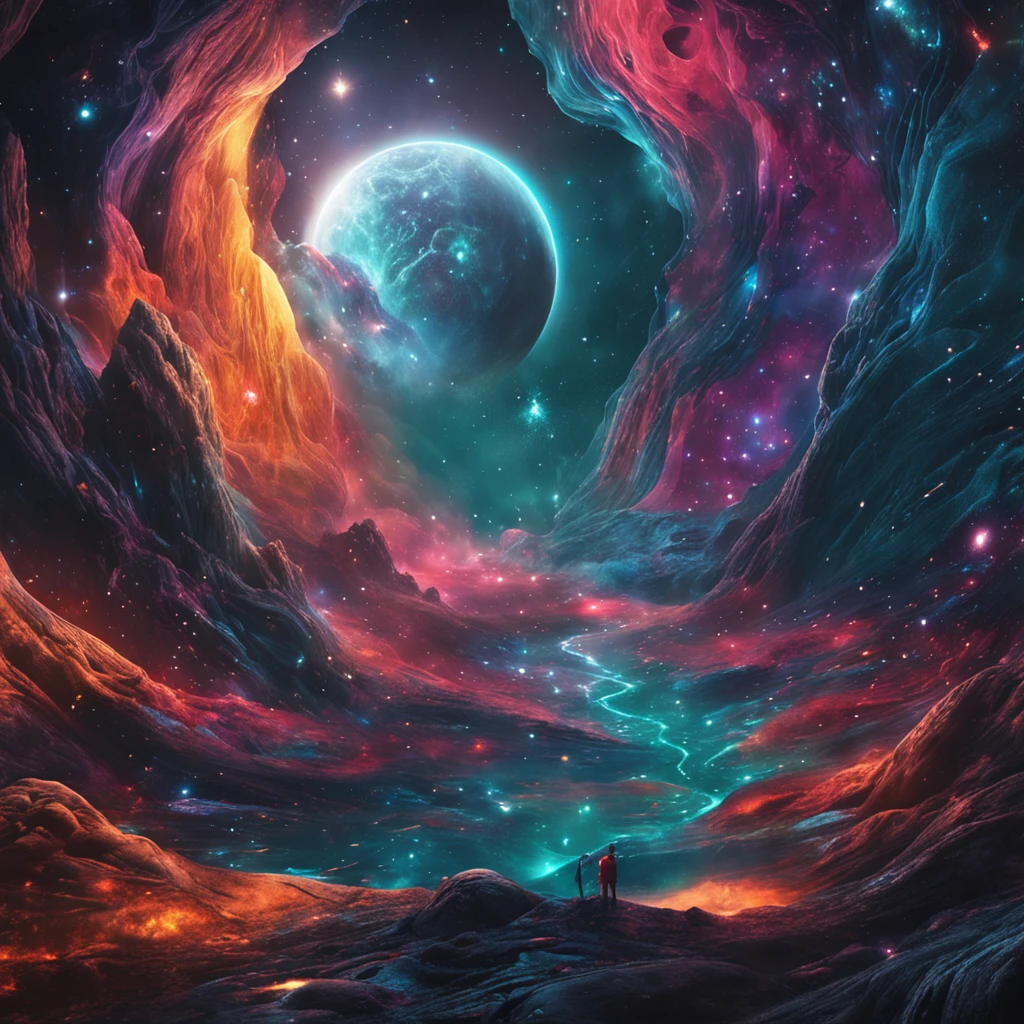Thought rivers converge in a cosmic delta, ideas mingling like celestial bodies in an interstellar embrace.