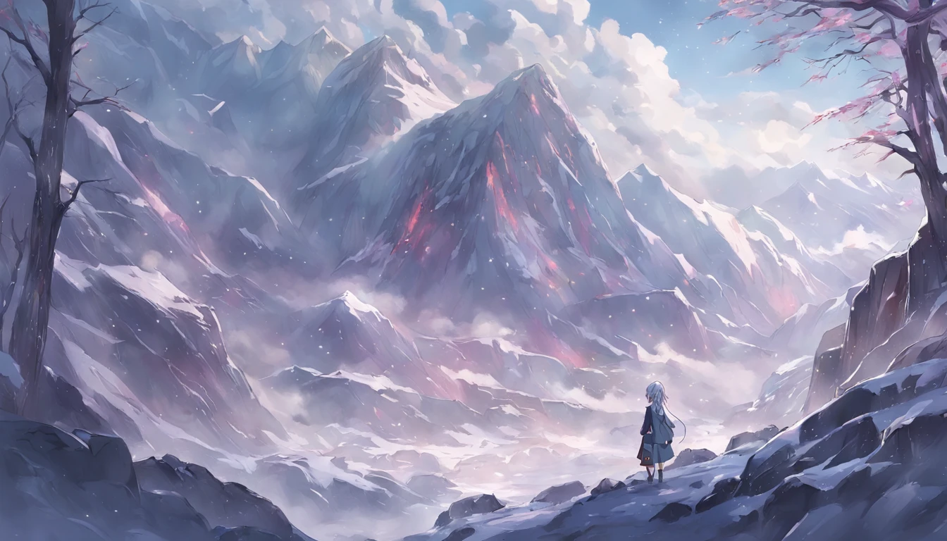 snow mountains,(the white tiger),mountain cliff