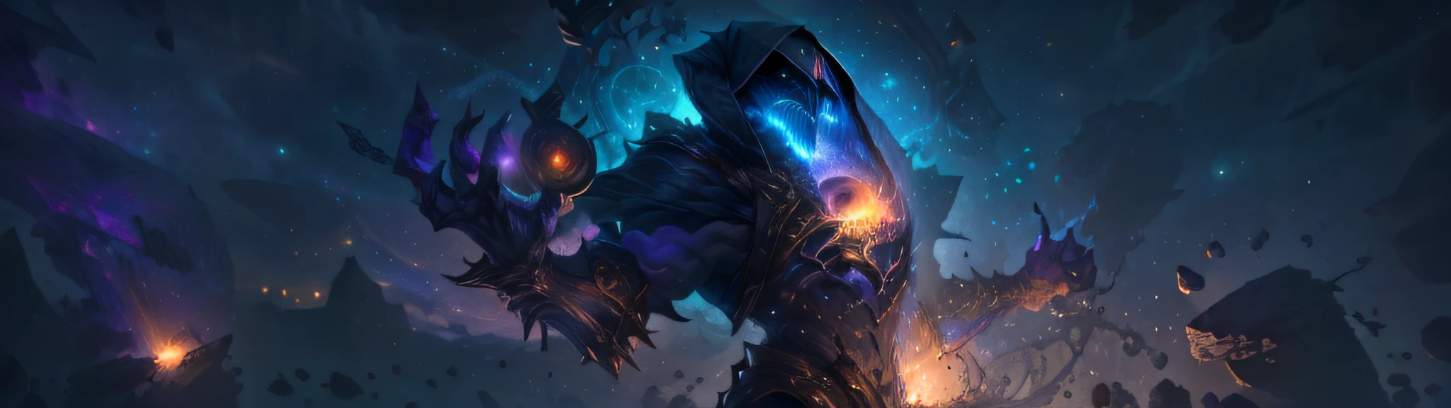 "One celestial muscular being in the center of the picture with a hood over and in hands there is brandishing magic with the luminosity of distant galaxies" ,best quality, masterpiece, ultra high res, (photo realistic:1.4), surrealism, dream-like,V0id3nergy,
a fantasy creature, Shadowdancer, shadow magic, darkness control, stealth, shadowstep, umbral spells.