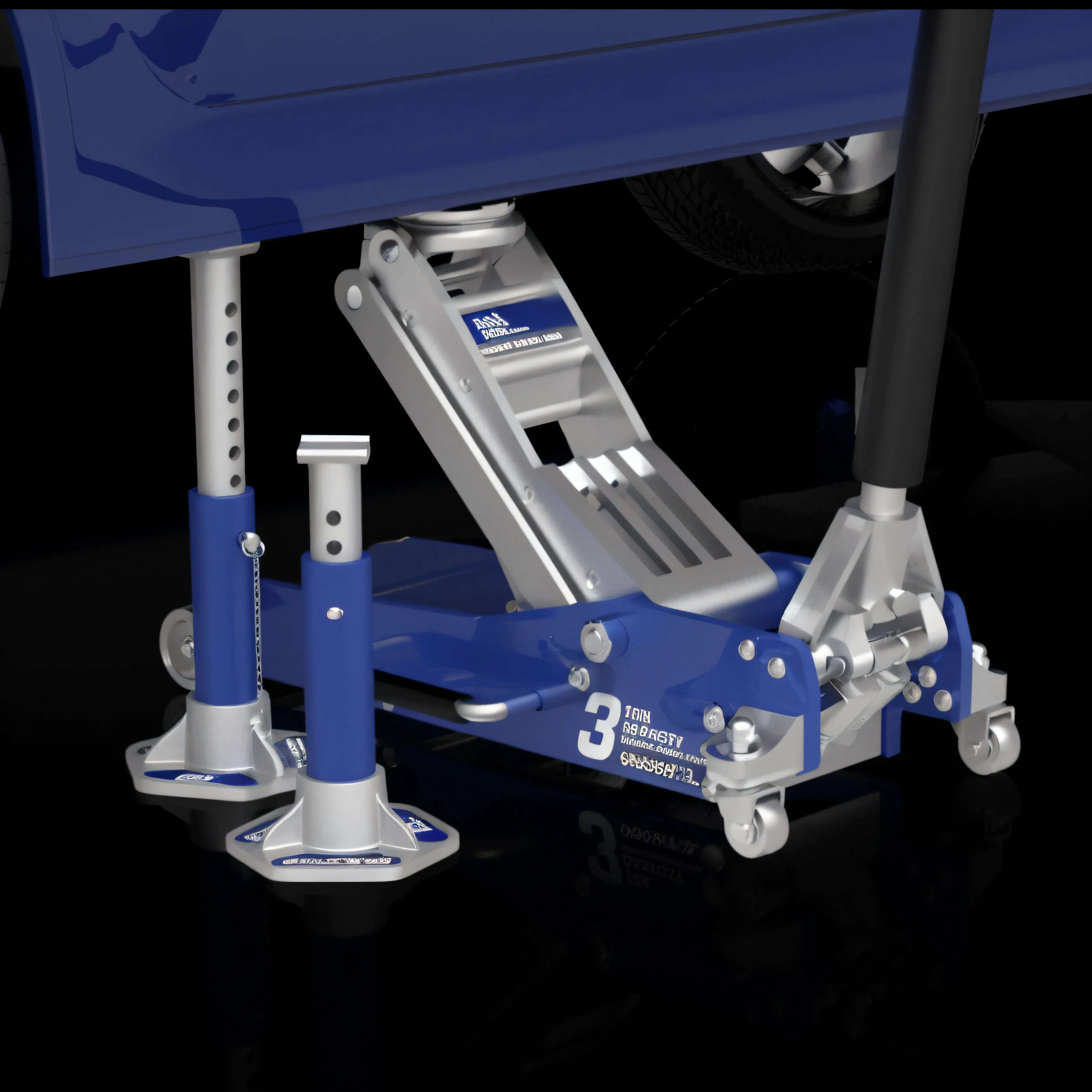 Close-up of a car with a blue lift, 3 d product render, Product rendering, detailed zoom photo, depicted as a 3 d render, a digital rendering, blue realistic 3 d render, close up angle, product design render, a 3D render, 3 d rendered, hyper realisitc, cgi rendering, high detail shot, 3D CGI, 3 D CGI