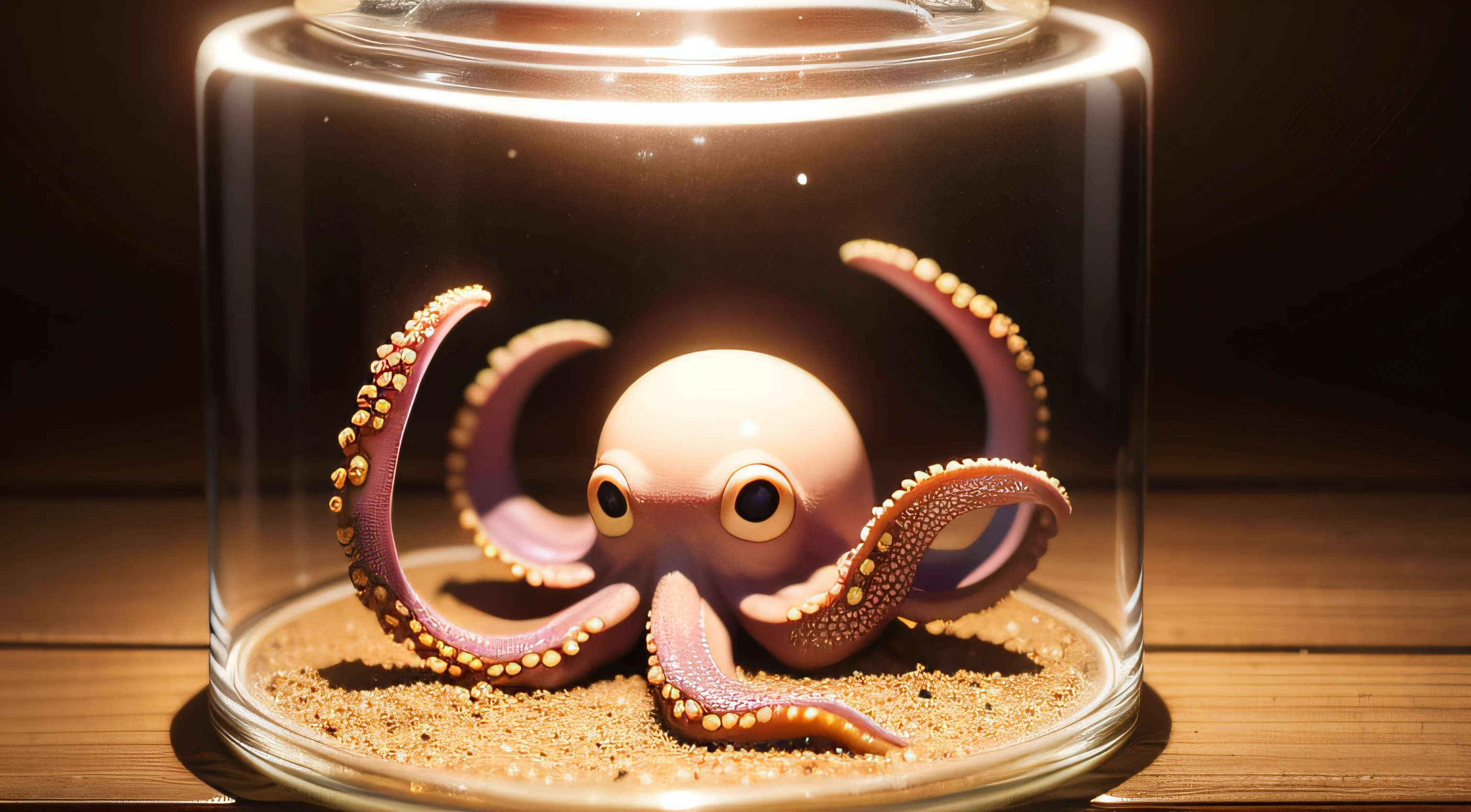 Octopus in a glass jar, In the underground laboratory