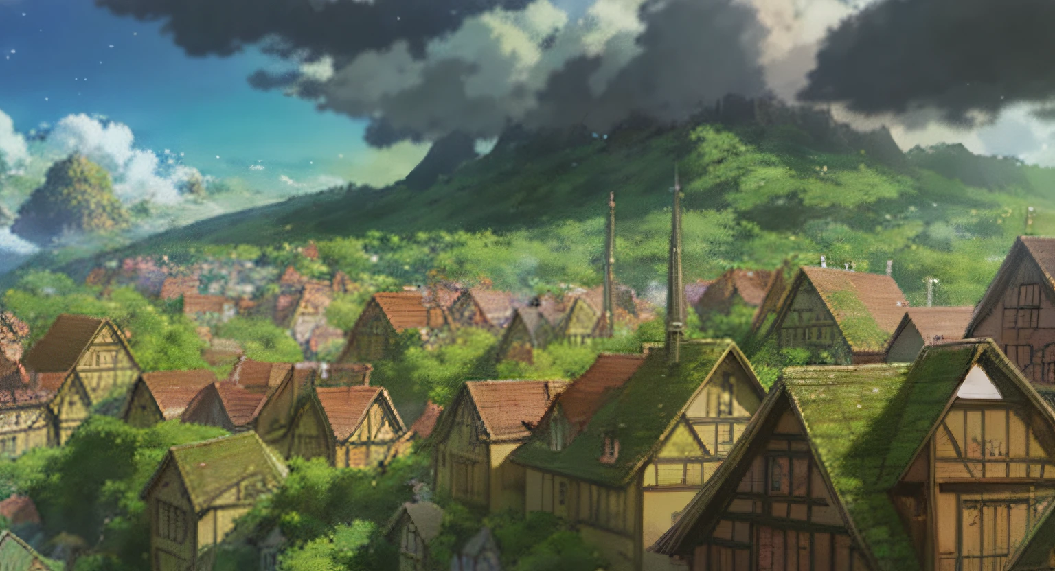 Anime City,Anime background art, town background, 2. 5 D CGI anime fantasy artwork, beautiful fantasy anime, beautiful anime scenery, Anime fantasy artwork, town in the background, anime backgrounds, Anime landscapes, beautiful anime scenes, anime concept art, highly detailed anime
