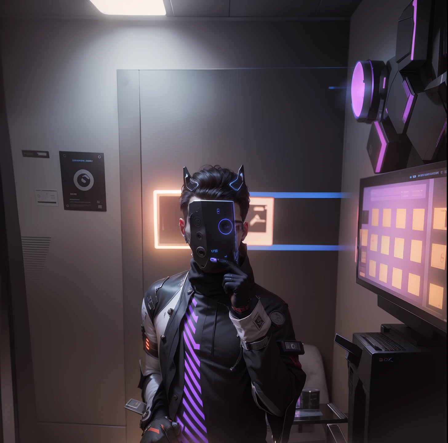 Change background handsome boy, cyberpunk realistic face, 8k ultra relistic