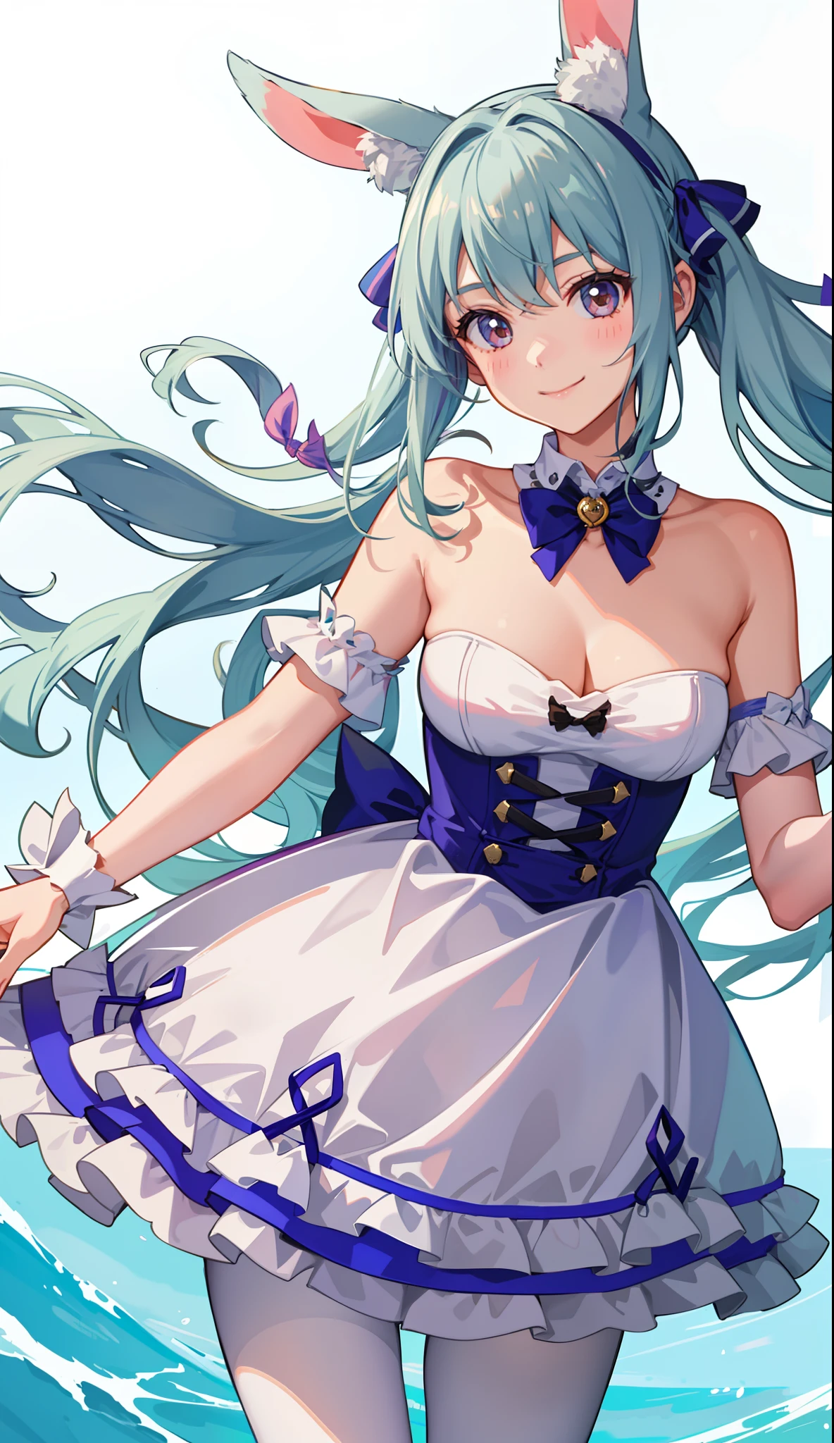 1girl in、A smile、A delightful! Rabbit costume、