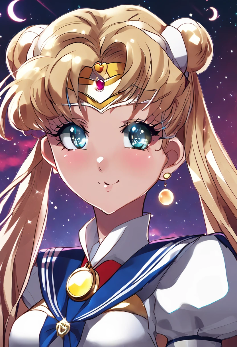 sailor moon, realistic, 1girl, (magical girl:1.4), long dark brown hair, (gold opal eyes), (crystals, shimmer bokeh), (gothic:1.4)style sailor scout uniform, (big breasts:1.25), cleavage, wide hips, small waist, tan skin, collarbone, parted lips, makeup, blush, shiny skin, night, reflection, full moon, moonlight, rose