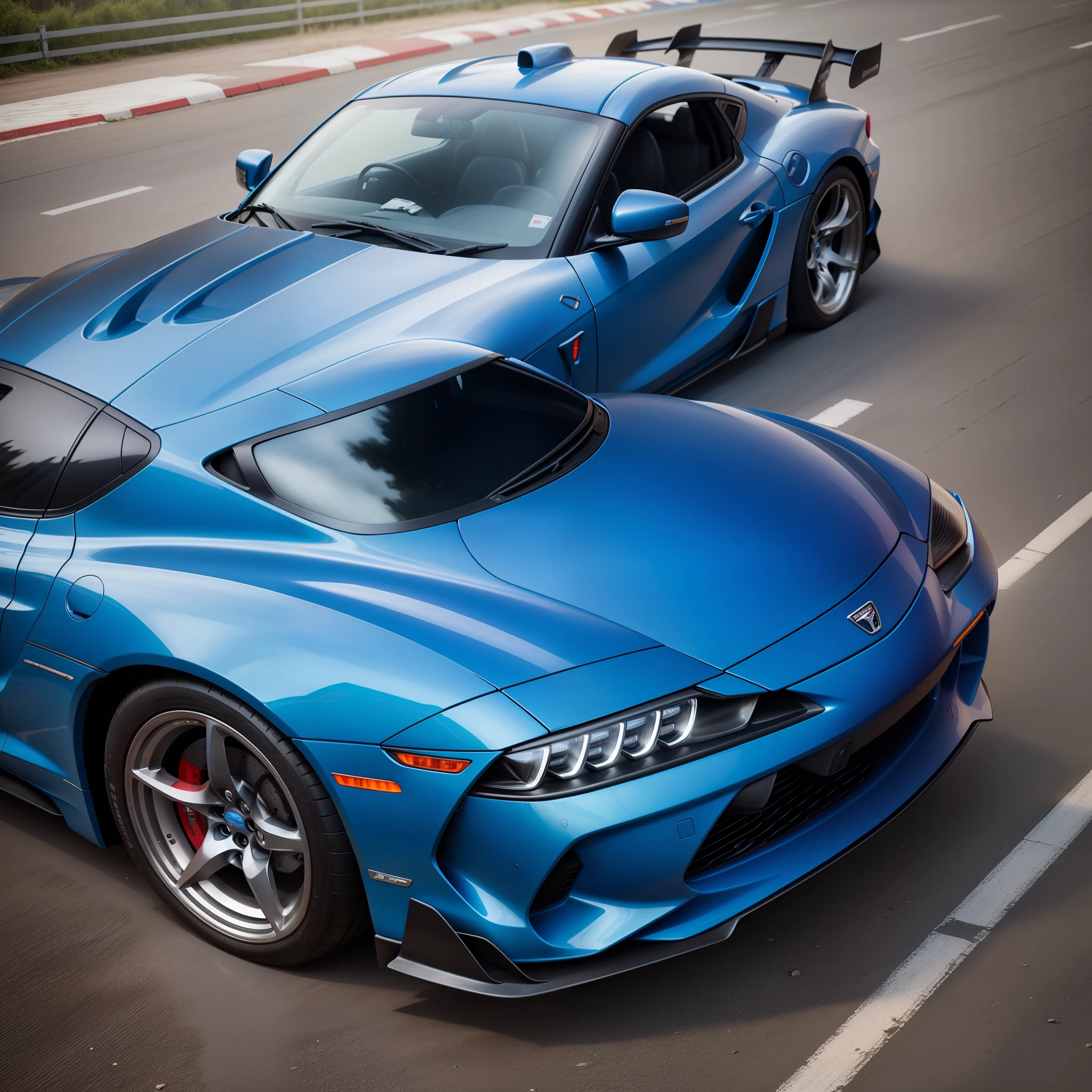 carro supra azul