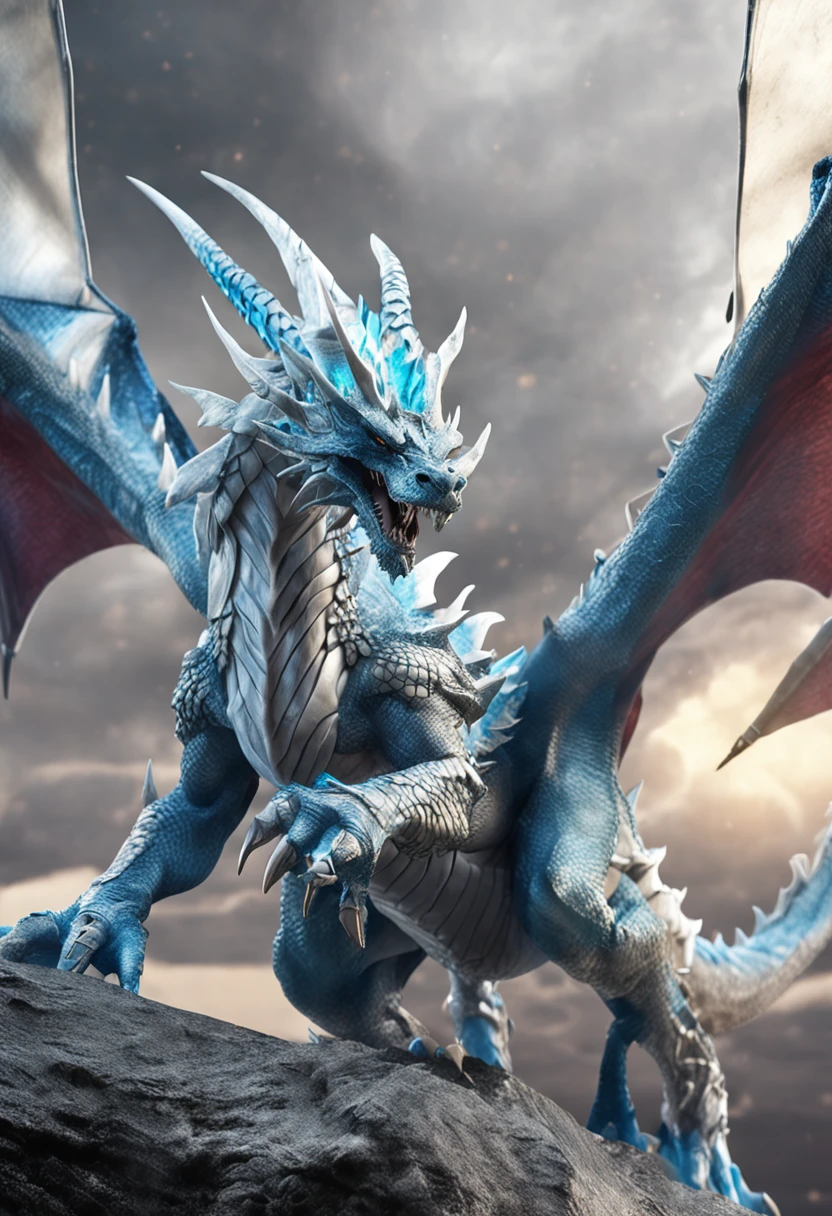 Ice dragon, hero view, action pose, beautiful extremely detailed piercing eyes, scenery, detailed background, masterpiece, best quality, high quality, absurdres <lora:ice_dragon_xl_v1:1>, RAW candid cinema, 16mm, color graded portra 400 film, remarkable color, ultra realistic, textured skin, remarkable detailed pupils, realistic dull skin noise, visible skin detail, skin fuzz, dry skin, shot with cinematic camera