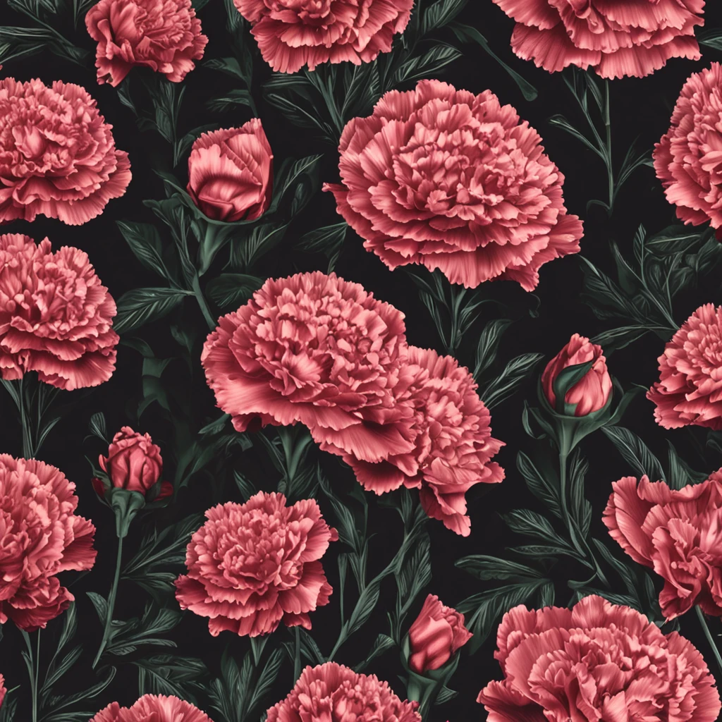 carnation,garland,Realistic,Black background