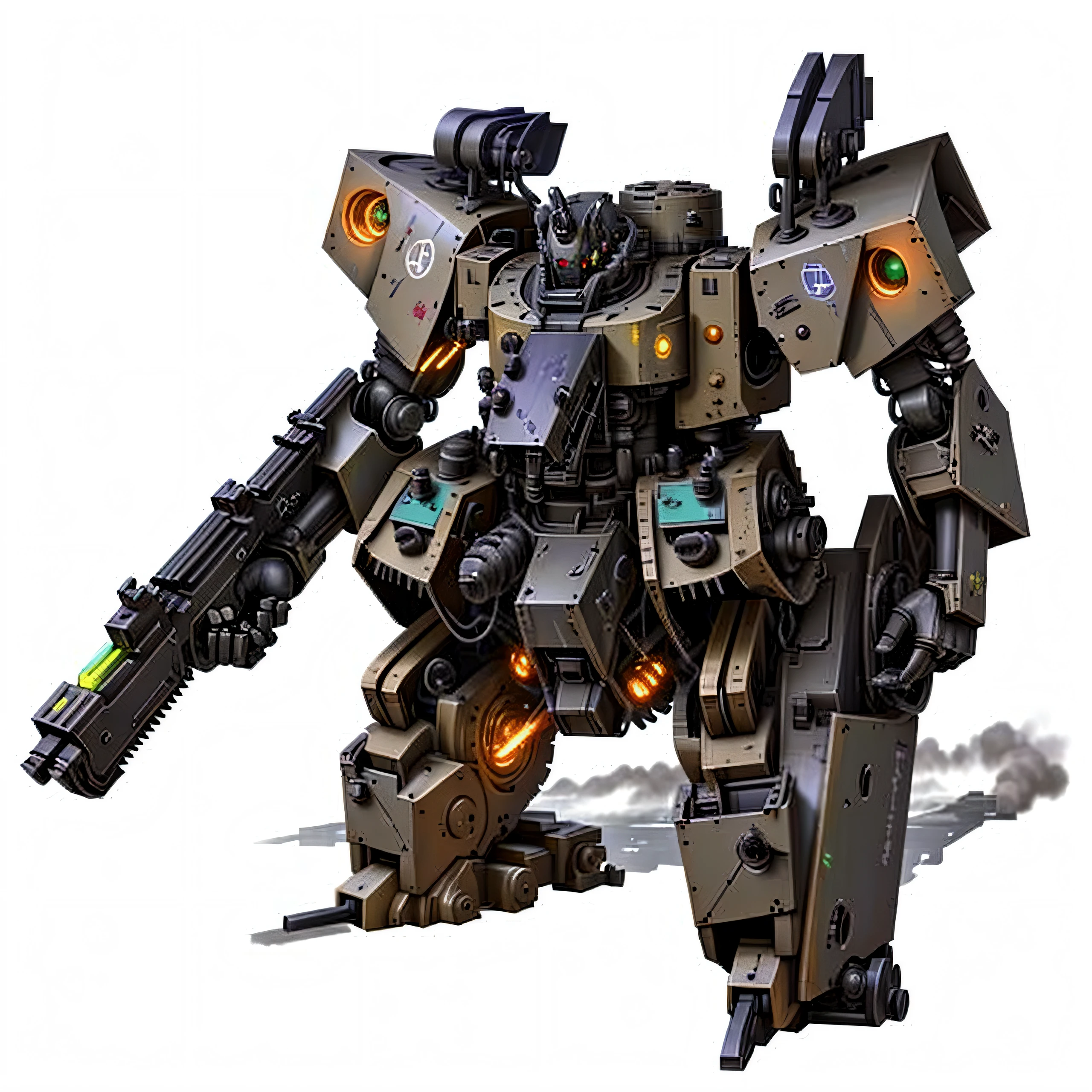 A close-up of a robot,Embark on a battlefield full of bullet casings。Dark starry sky background。