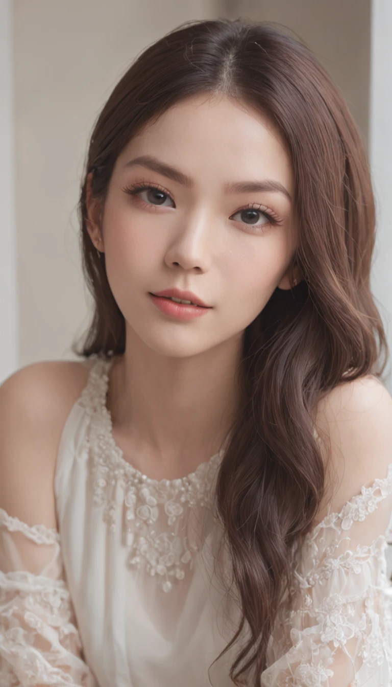 best qualtiy,tmasterpiece,超高分辨率,(photorealestic),(realisticlying:1.4),RAW photogr,1girll,(Full body photo,inside in room,sit on chair,legs crossed),good-looking face,slim,dignified,Small Fresh,(White color blouse,black short skirt),ssmile,cabelos preto e longos,Beautiful hair accessories,Beautiful teenage girl,Detailed scenes, Beautiful digital illustration, the detail,Hyper-detailed, Cinematic quality, (Beauty and aesthetics,big breasts beautiful),correct hand,anatomy correct, ((from below))
