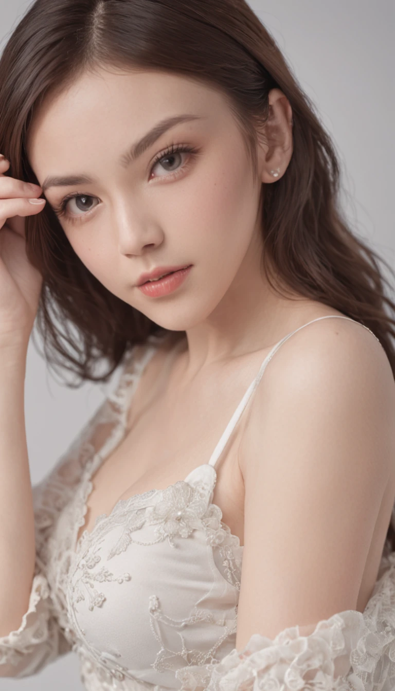 Realistic whole body "(((huge tit)))) Odette Juliet Annable , Beautiful fece, paler, Thin thickness, Small waist, (naked boobs), femele, Female 20 years old, angry looking face、Small eyes、Short hairstyle、Little fat woman、20yr old、A dark-haired、hide the chest with your hands、nakeness、Hair illuminated by the sun、hitornfreckles、tiny chest、Round butt、Crystal clear nipples、