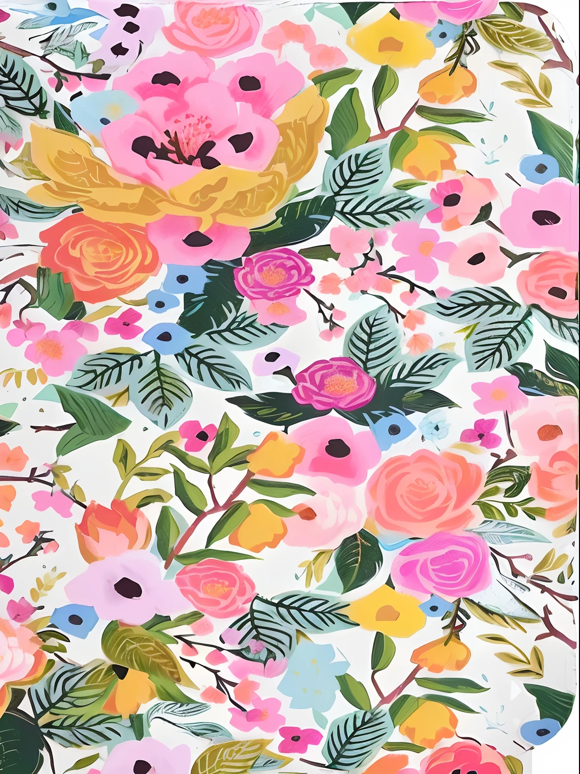Floral print fabric close-up with bird, Fondo pintado floral, floral patterned skin, gilded. Floral, floral explosion, Floral!, large opaque blossoms, botanical rainbow backdrop, Floral details, floral patterns, floral bling, boho floral vines, with colorful flowers and plants, Garden floral pattern, floral wallpaper, flowery wallpaper