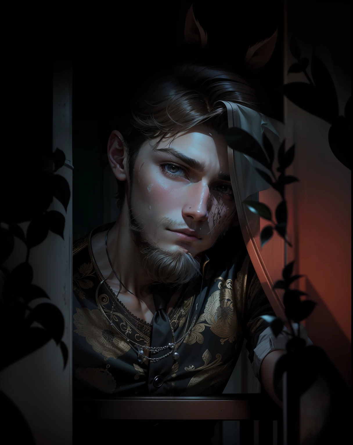 Handsome ager waiting at balcony, clear hd face